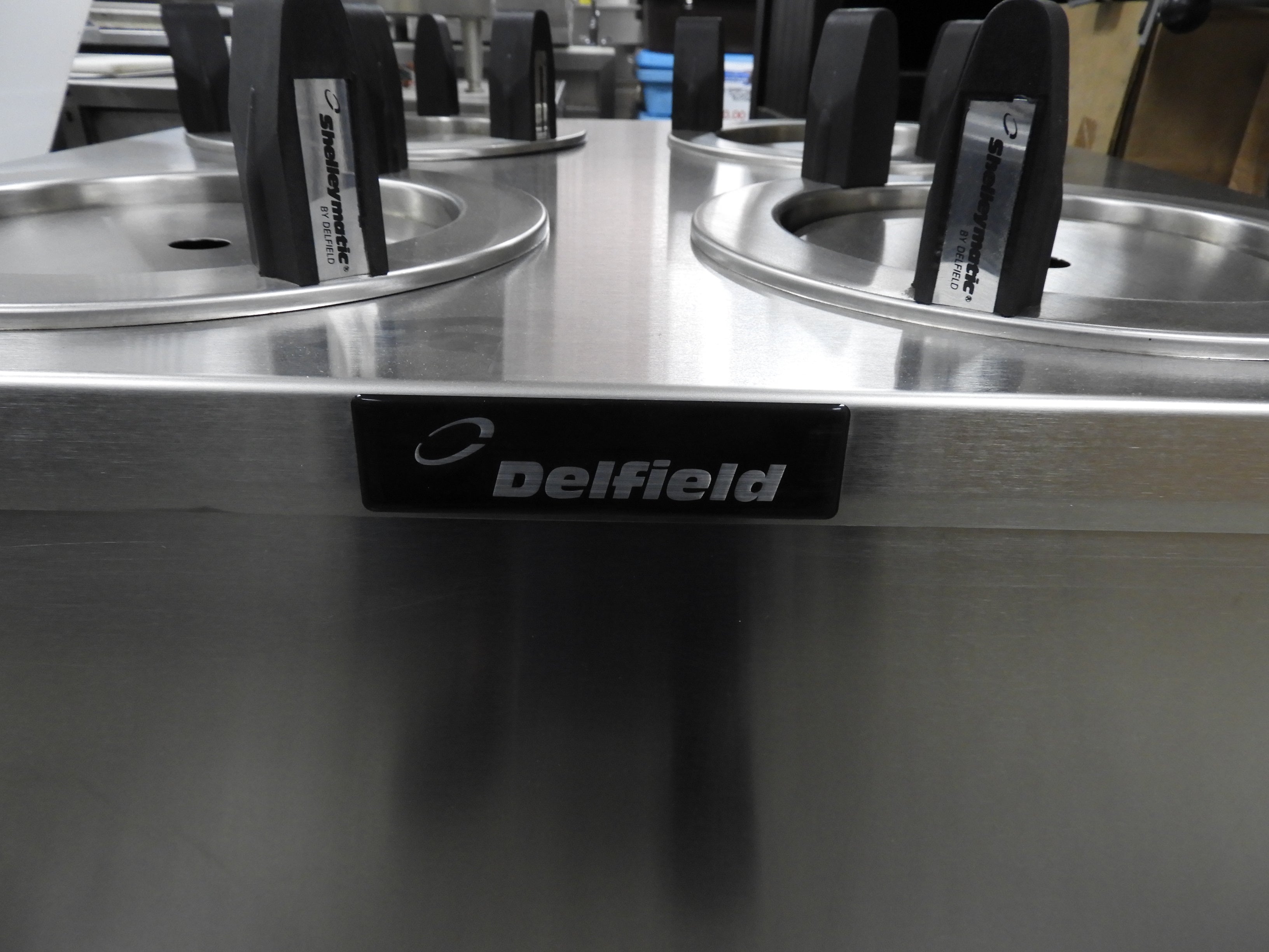 Used 27" Delfield CAB4-650 Mobile Enclosed Four Stack Dish Dispenser 288 Plates