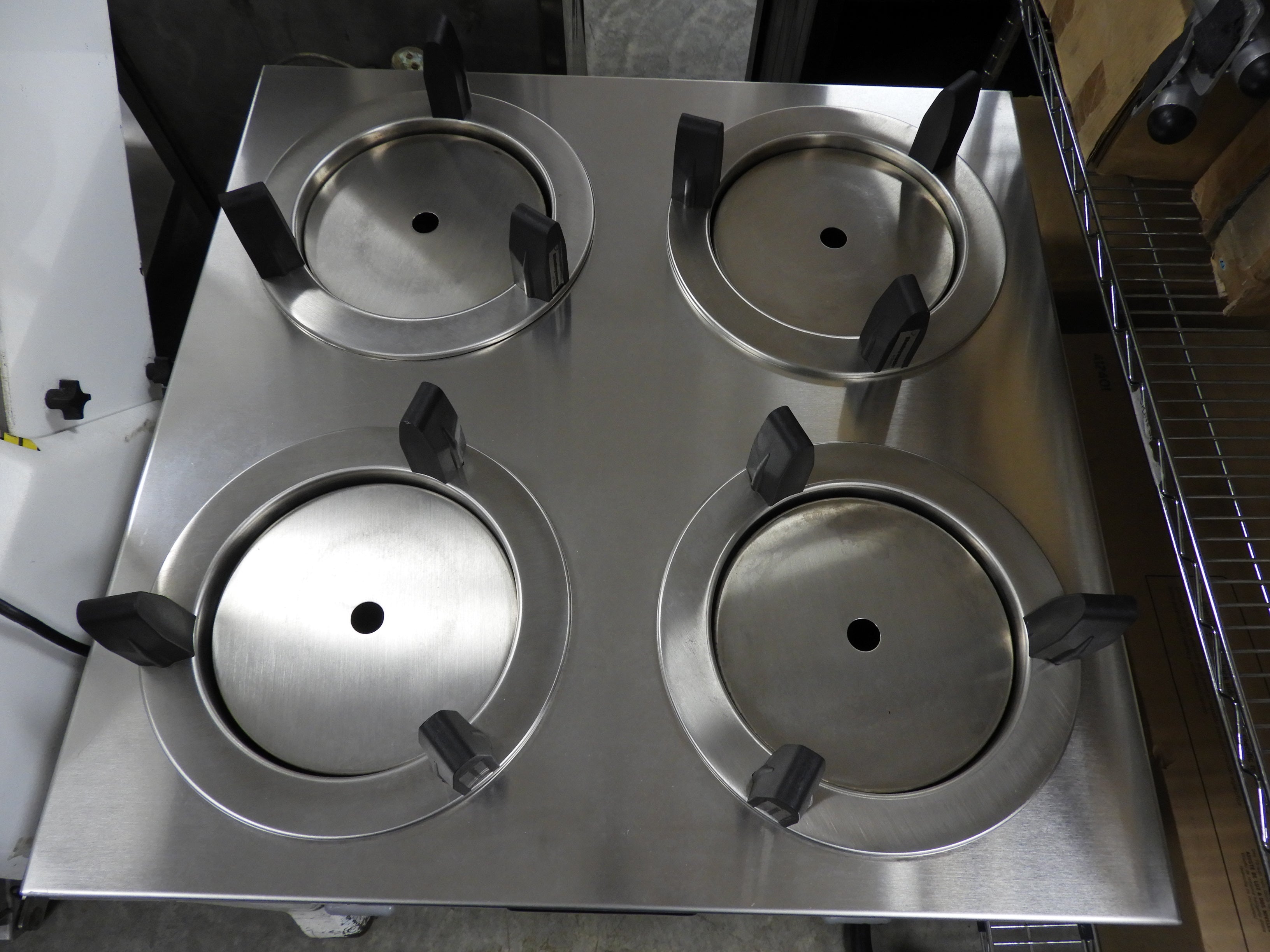 Used 27" Delfield CAB4-650 Mobile Enclosed Four Stack Dish Dispenser 288 Plates