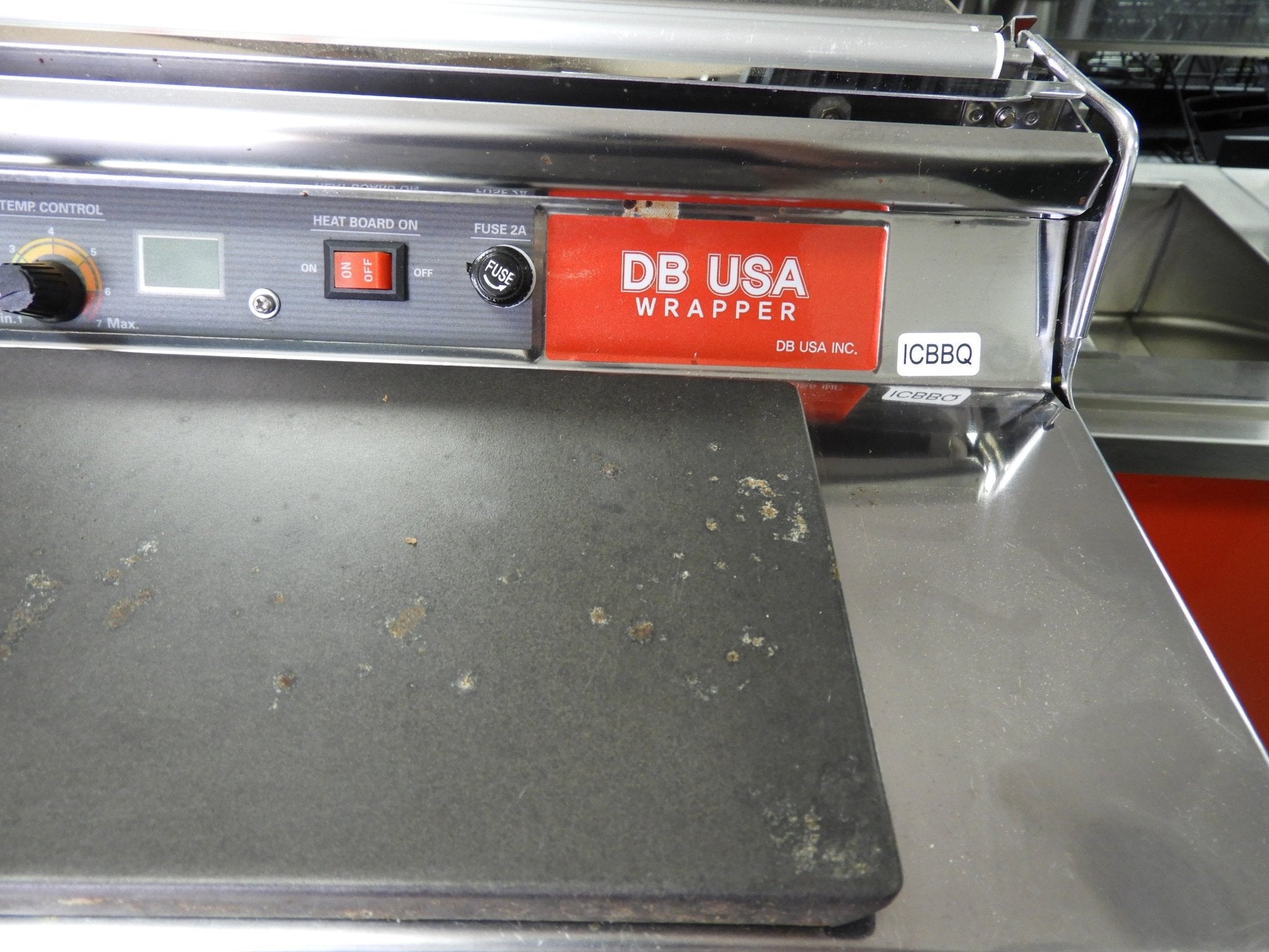 Used VisionTechShop CW - 500E Hand Wrapping Machine Film Wrapper for Food Packaging - Falcon Restaurant Supply - 4