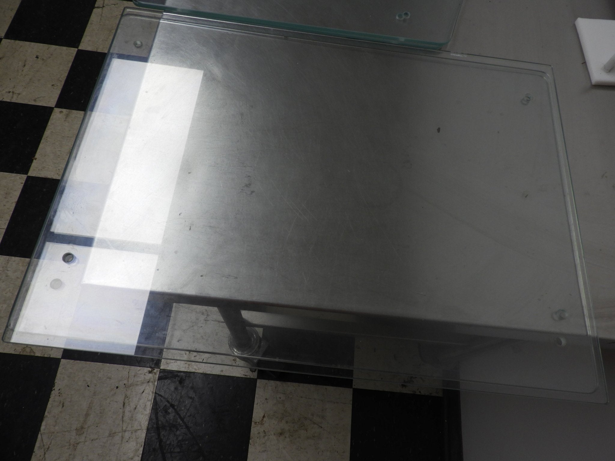 Used Excellence EDC - 4 Straight Glass Replacement Sneeze Guard ACSG - 00001 - Falcon Restaurant Supply - 4