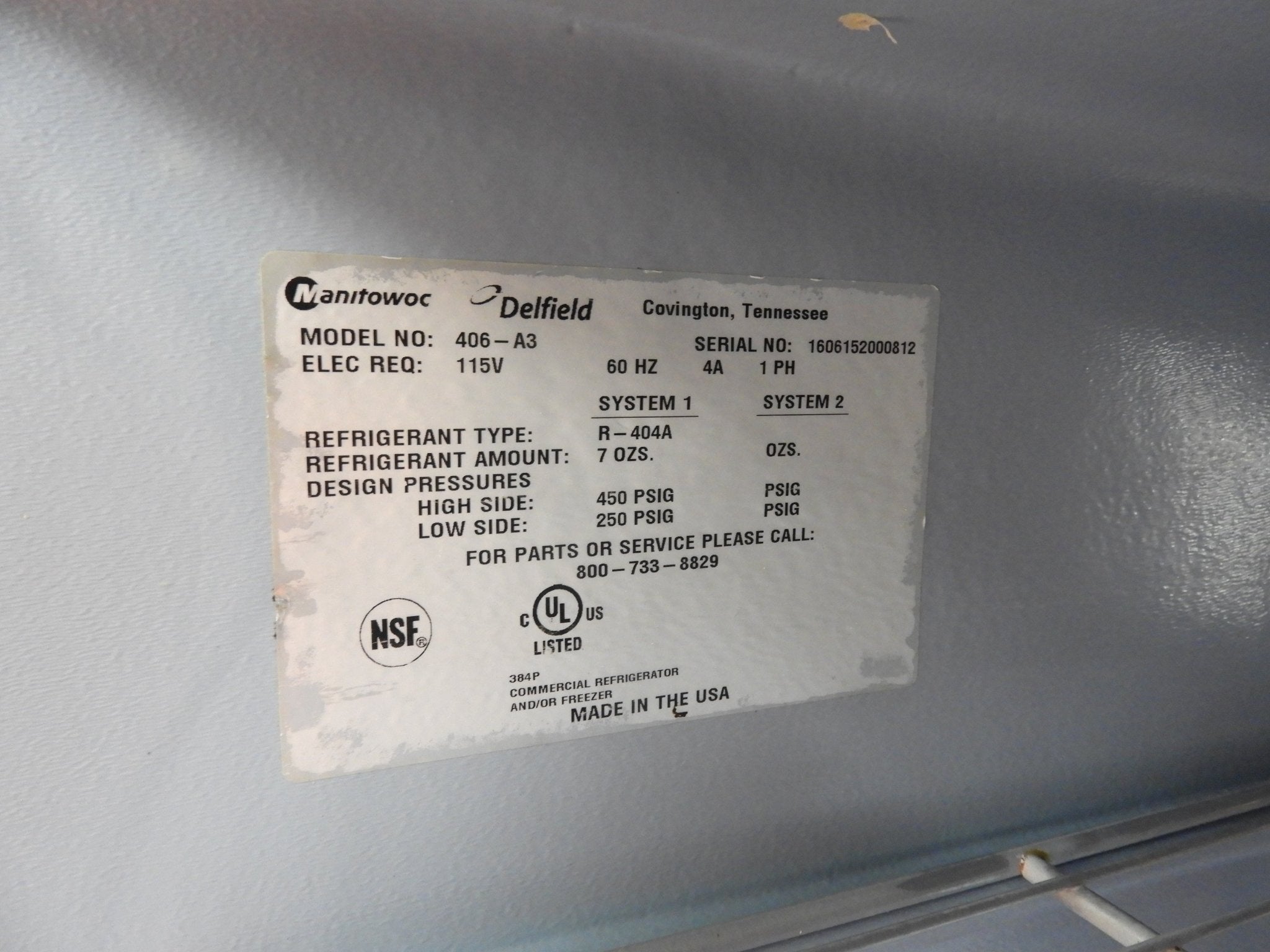 Used Delfield 406 - A3 and 407 - A3 Commercial Refrigerator and Freezer - Falcon Restaurant Supply - 10