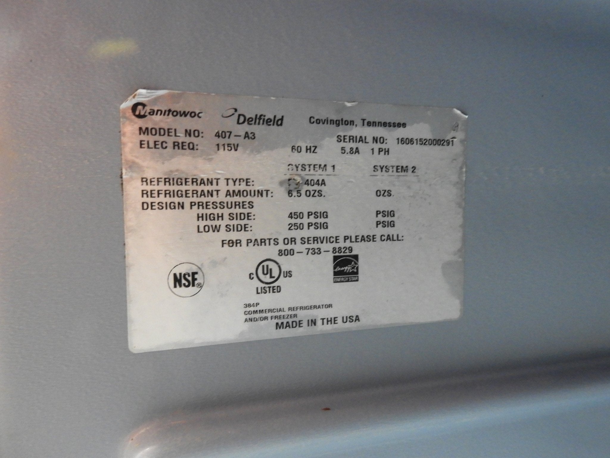 Used Delfield 406 - A3 and 407 - A3 Commercial Refrigerator and Freezer - Falcon Restaurant Supply - 11