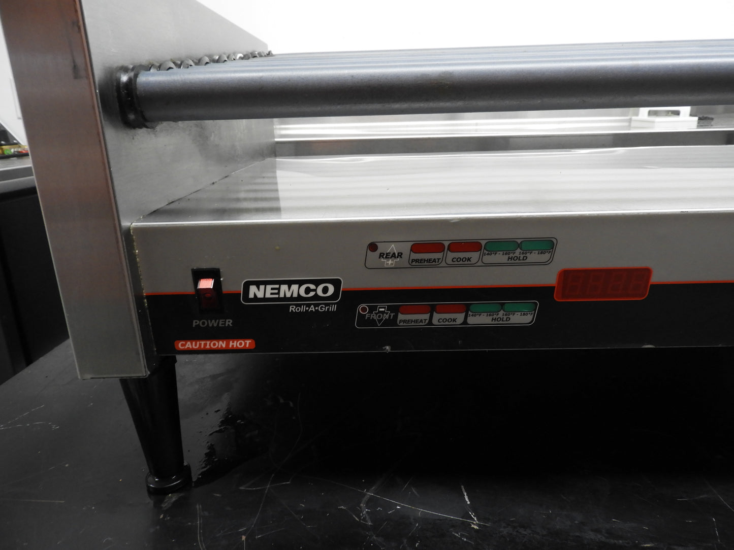 Used Nemco 8250-SLT 50 Commercial Hot Dog Roller Grill - Slanted Top, 120v