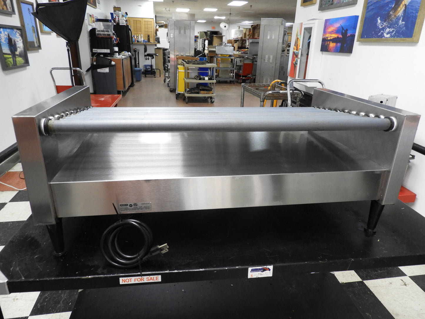 Used Nemco 8250-SLT 50 Commercial Hot Dog Roller Grill - Slanted Top, 120v