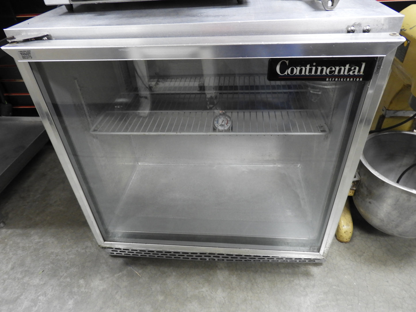 Used 32" Continental UC32-GD Under Counter Commercial Refrigerator with Glass Door