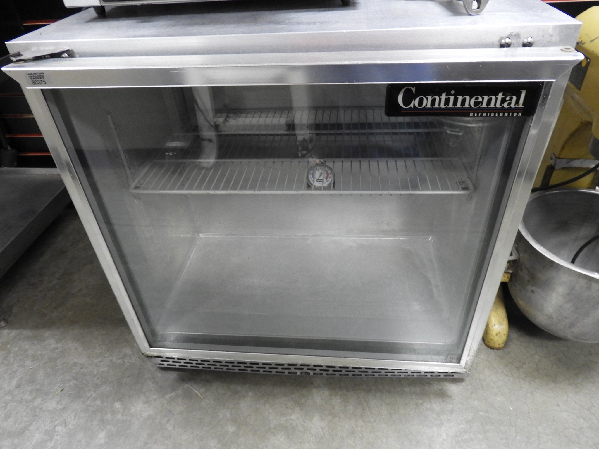 Used 32" Continental UC32 - GD Under Counter Commercial Refrigerator with Glass Door - Falcon Restaurant Supply - 1