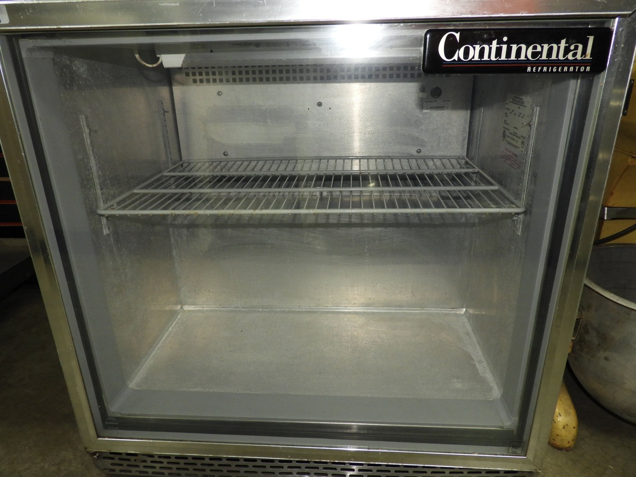 Used 32" Continental UC32 - GD Under Counter Commercial Refrigerator with Glass Door - Falcon Restaurant Supply - 4