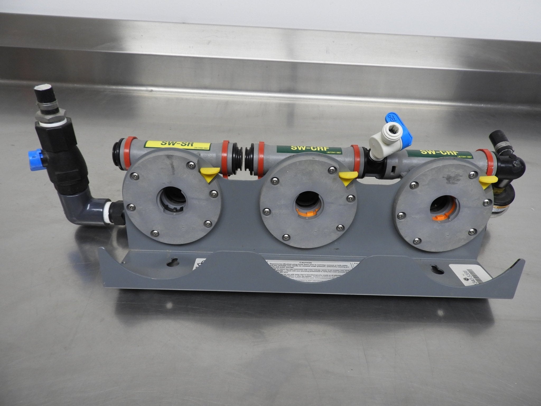 Used 3M High Flow Series Triple Manifold Assembly Water Filter - Falcon Restaurant Supply - 5