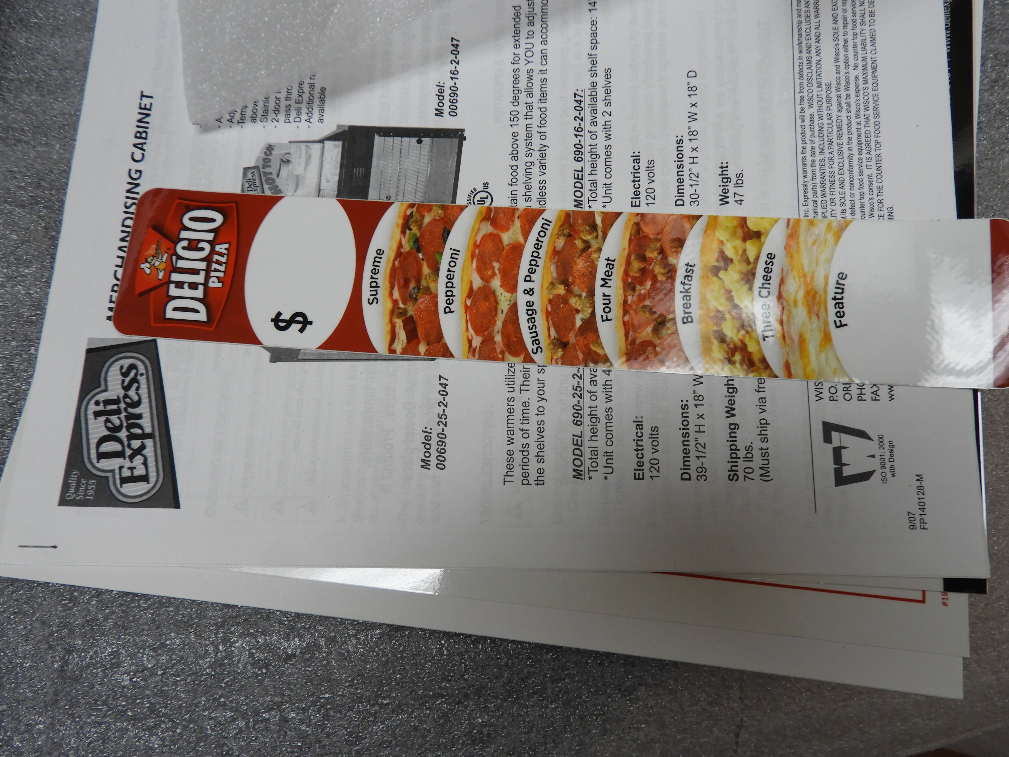 New Wisco 690-25 Hot Food Warming Heated Display Holding Cabinet Two Door Pass Thru 120V 660W