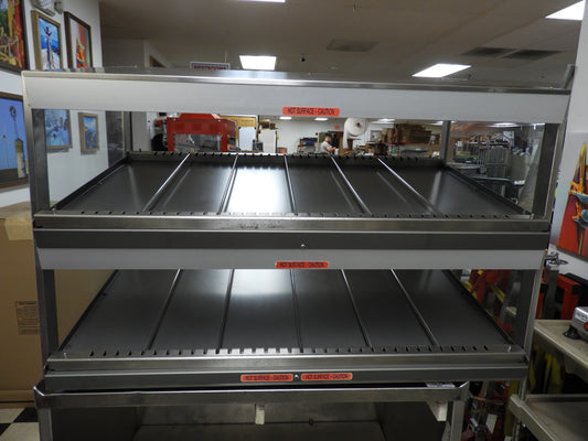 Used Hatco GRSDS-41D Glo-Ray 41" Slanted Double Shelf Warming Merchandiser Display 220V - JS