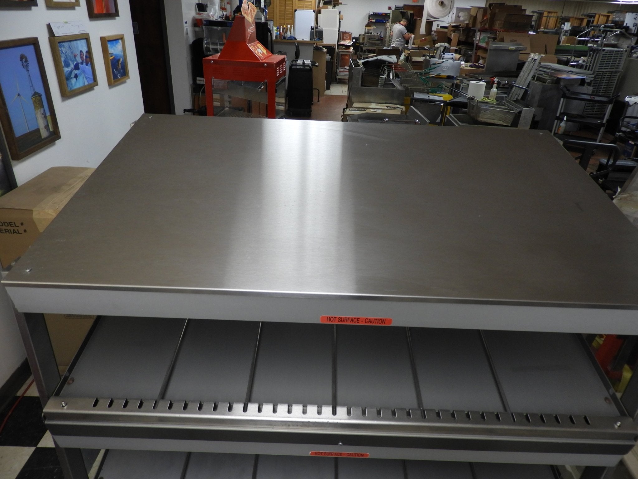 Used Hatco GRSDS - 41D Glo - Ray 41" Slanted Double Shelf Warming Merchandiser Display 220V - JS - Falcon Restaurant Supply - 3