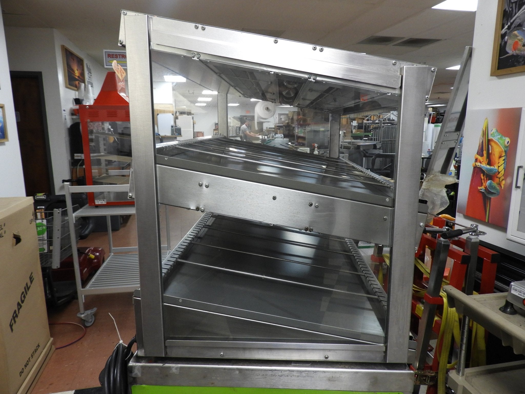 Used Hatco GRSDS - 41D Glo - Ray 41" Slanted Double Shelf Warming Merchandiser Display 220V - JS - Falcon Restaurant Supply - 4