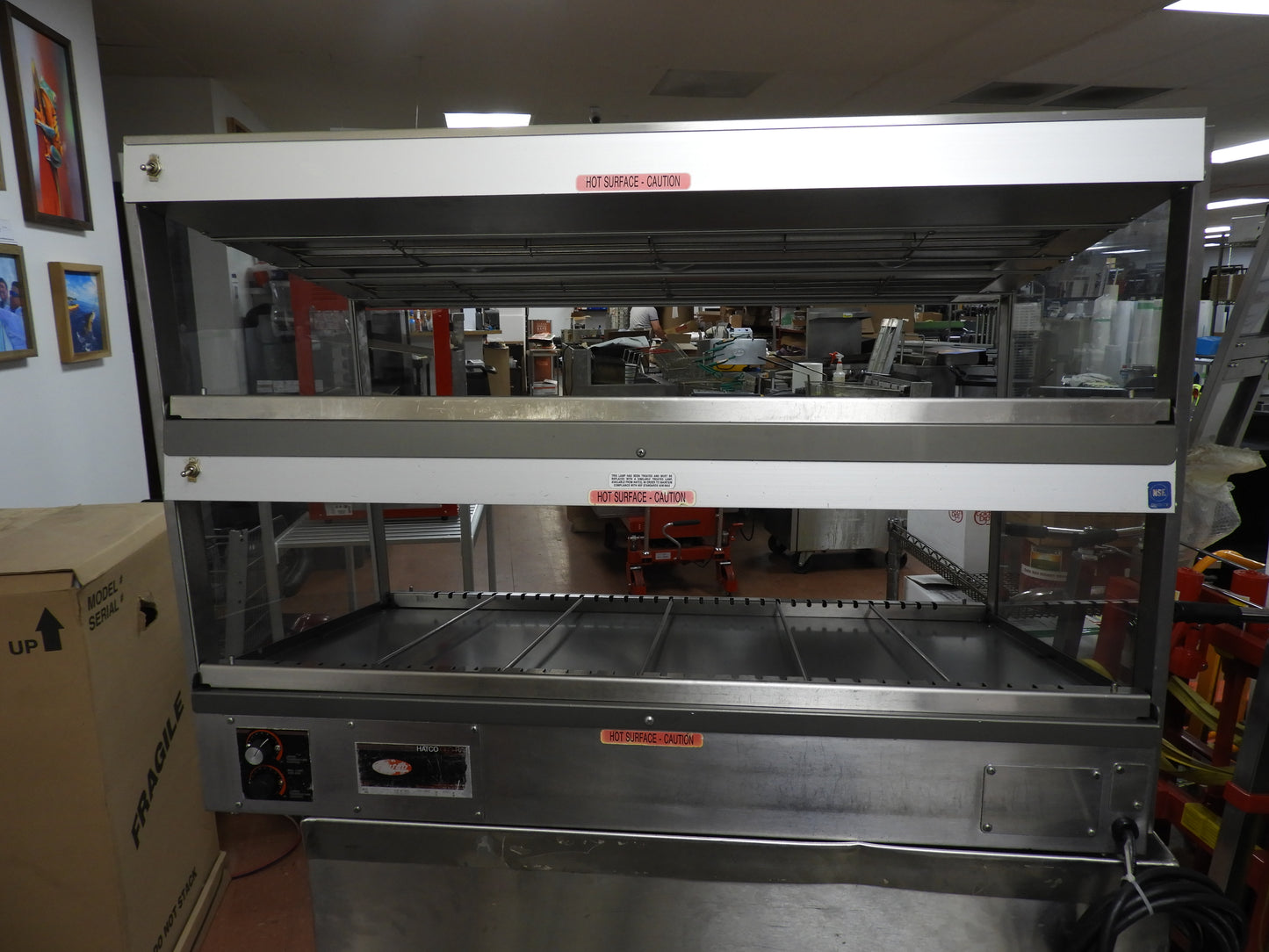 Used Hatco GRSDS-41D Glo-Ray 41" Slanted Double Shelf Warming Merchandiser Display 220V - JS