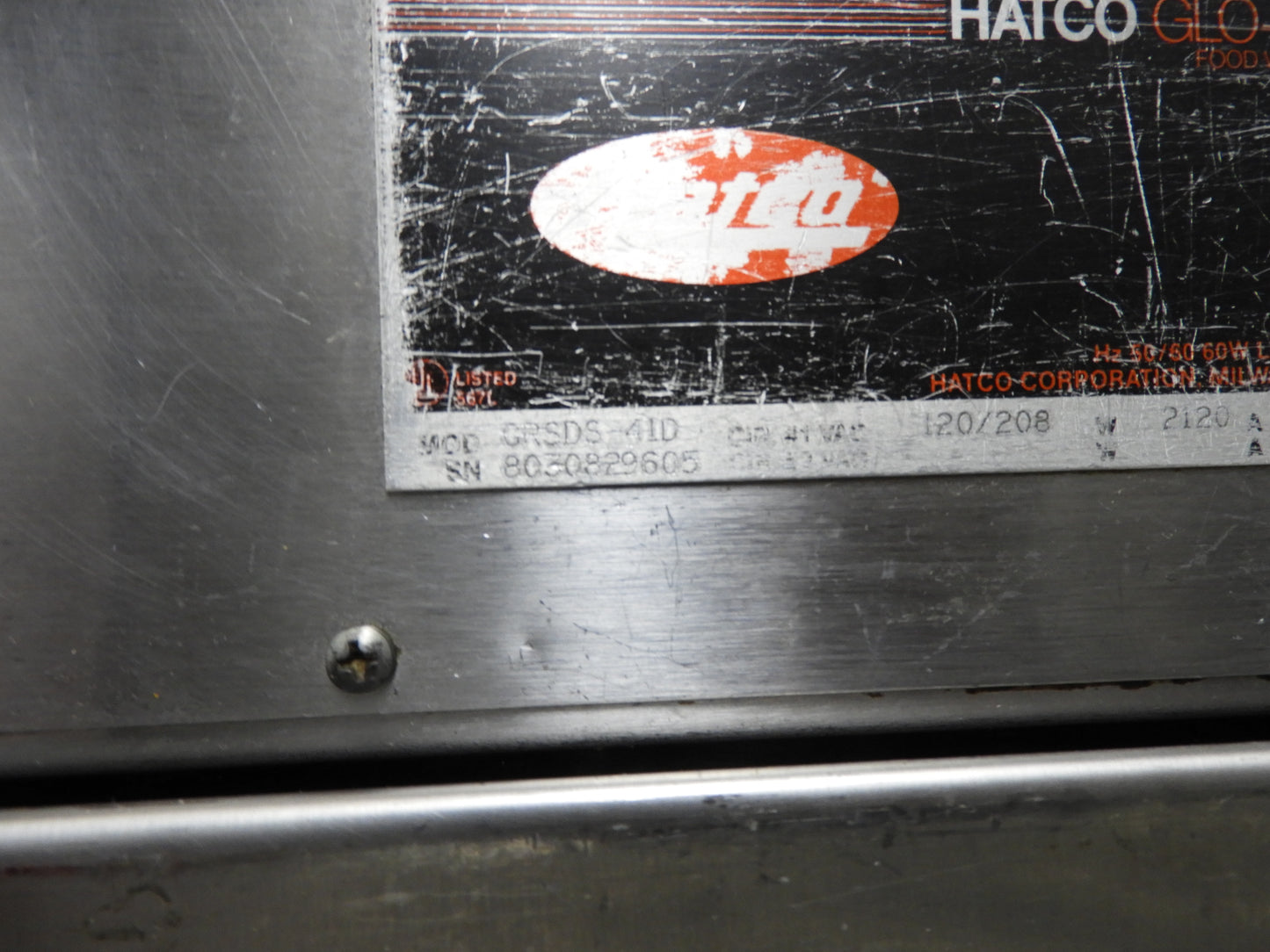 Used Hatco GRSDS-41D Glo-Ray 41" Slanted Double Shelf Warming Merchandiser Display 220V - JS