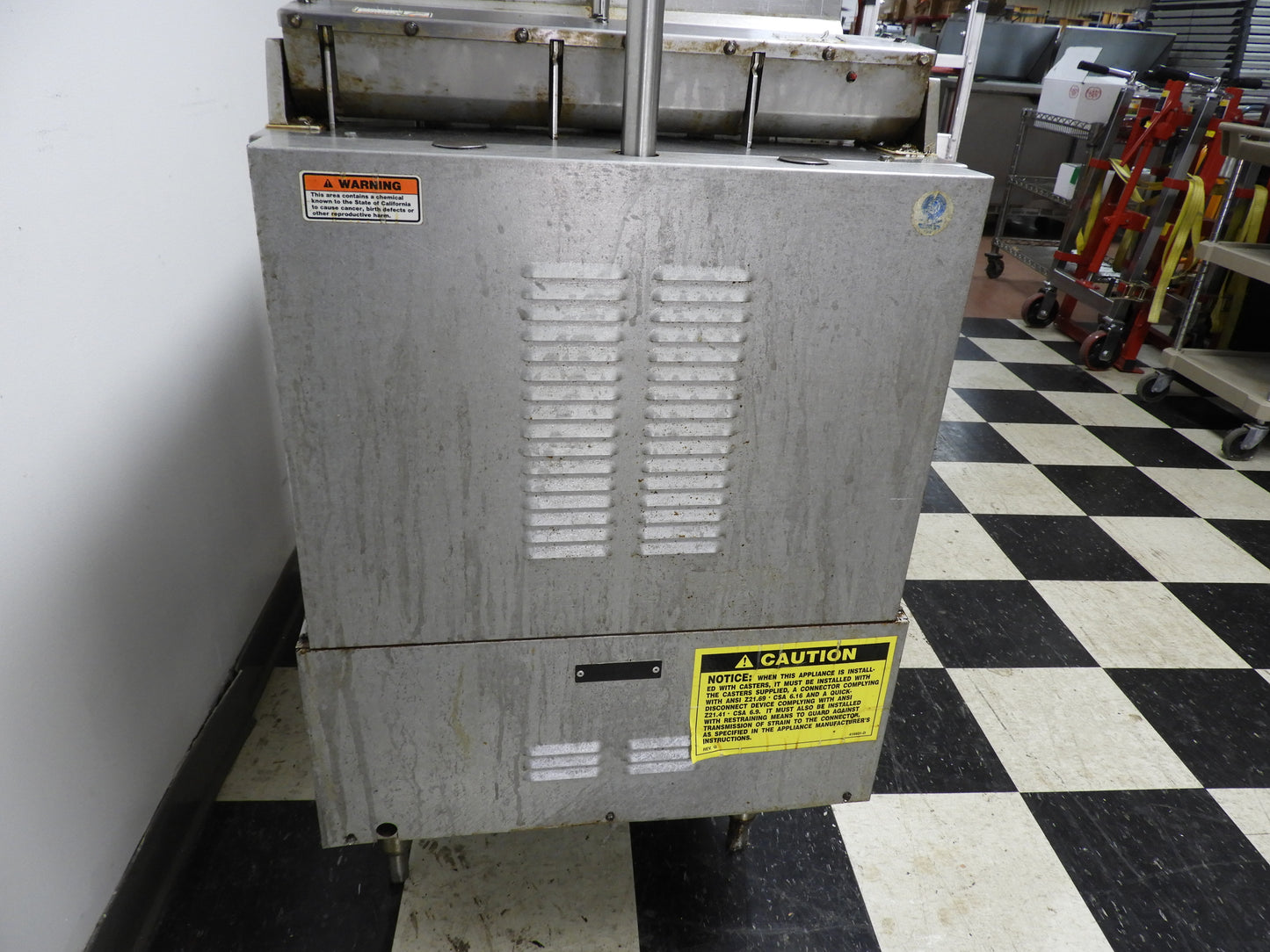 Used Hobart HF85C Commercial Full Pot Deep fryer with Auto Lift 220 volt 3 phase