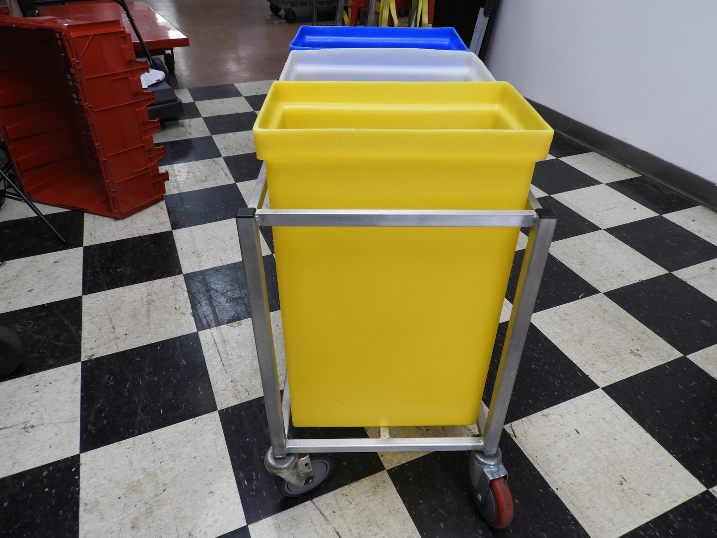 Used Winholt 148PIB 30 Gallon / 480 Cup Mobile Triple Ingredient Plastic Bins without Lids