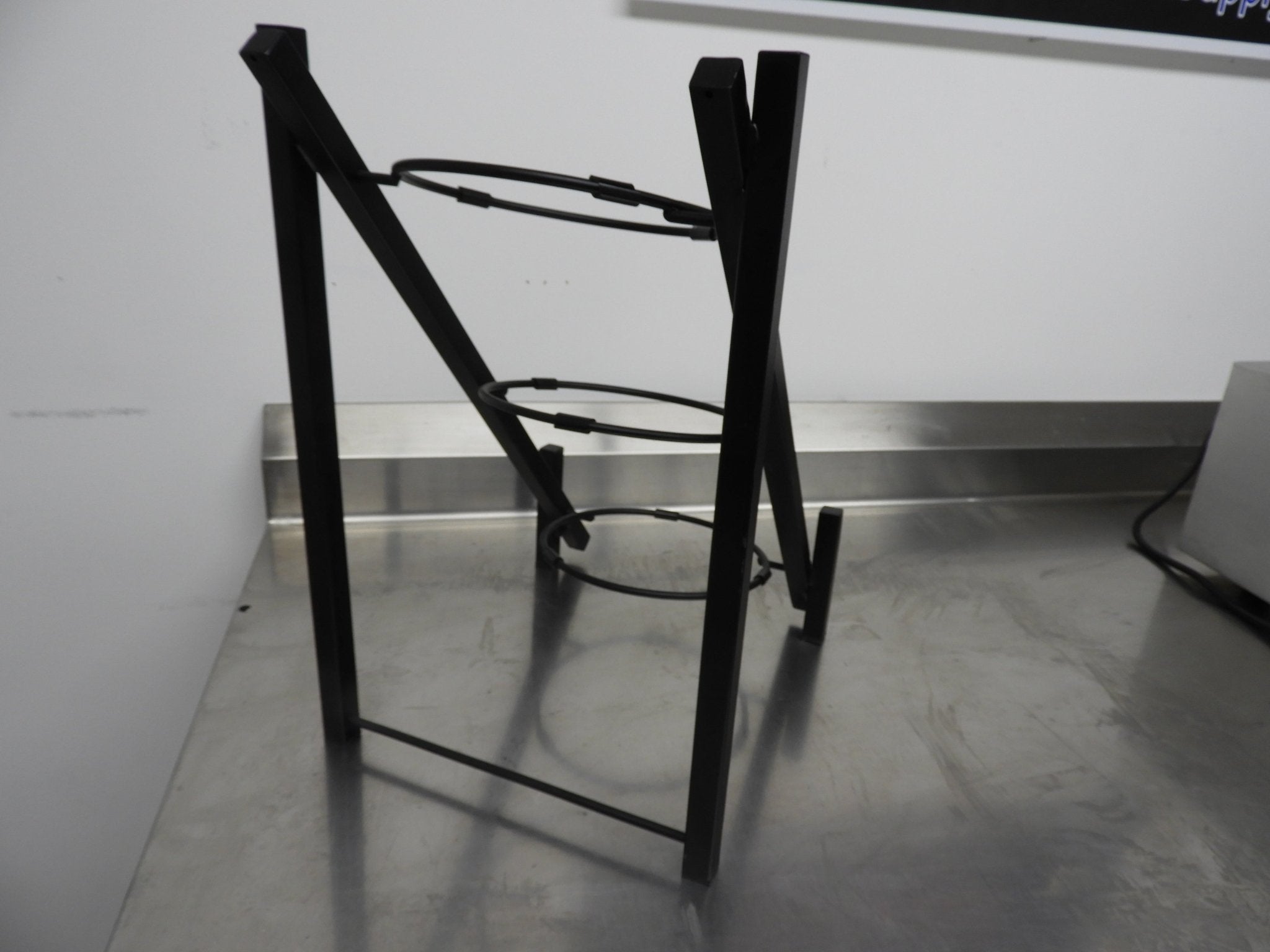 Used Black Three Bowl Countertop Square Tube Tier Display Riser - Falcon Restaurant Supply - 5