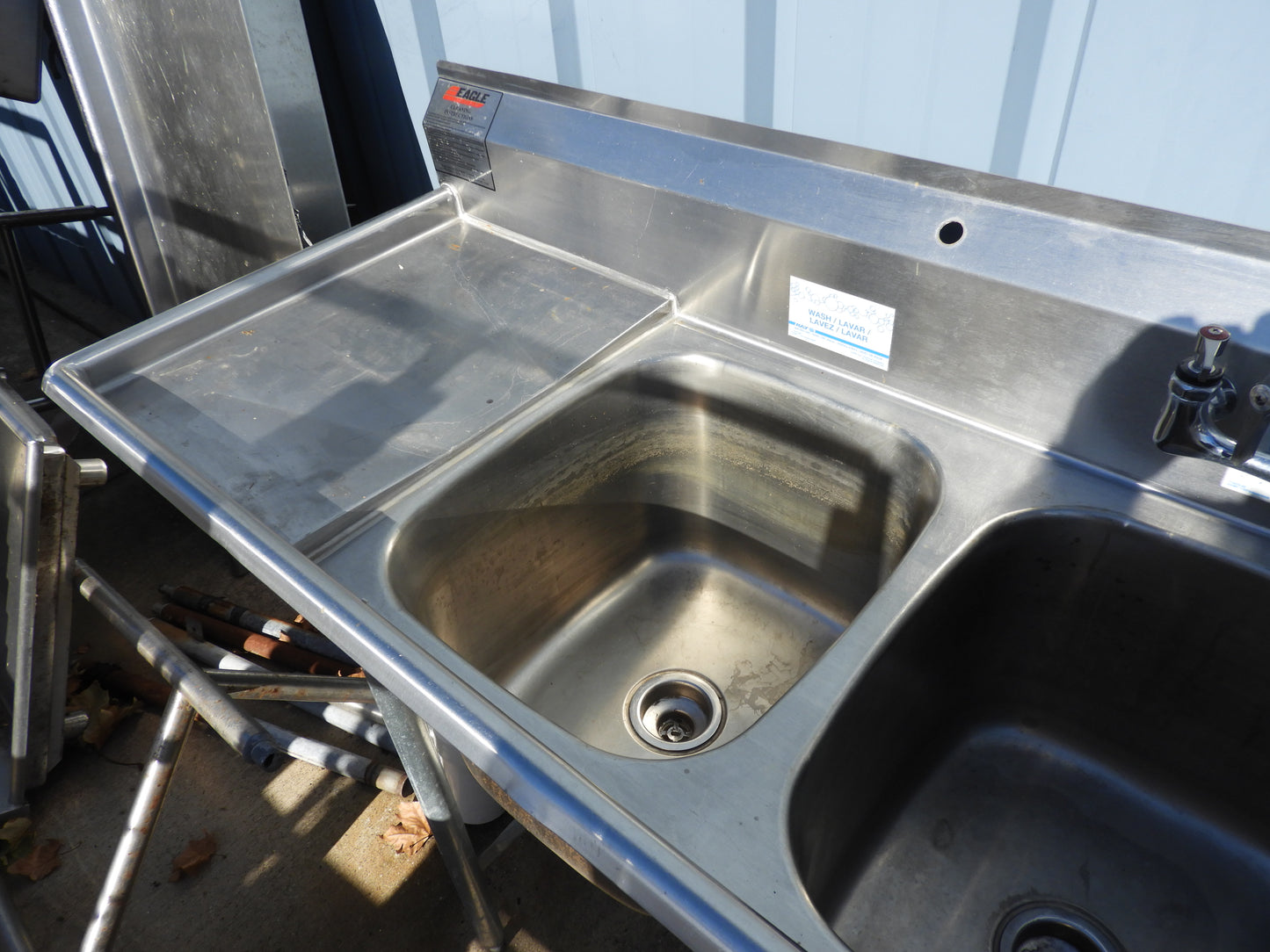 Eagle Group 414-16-3-18 Three 16" Bowl Stainless Steel Commercial Compartment Sink - SS31