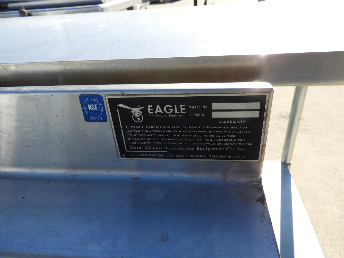 Used Eagle Under bar Stainless Steel Commercial 3 Compartment Sink - SS26