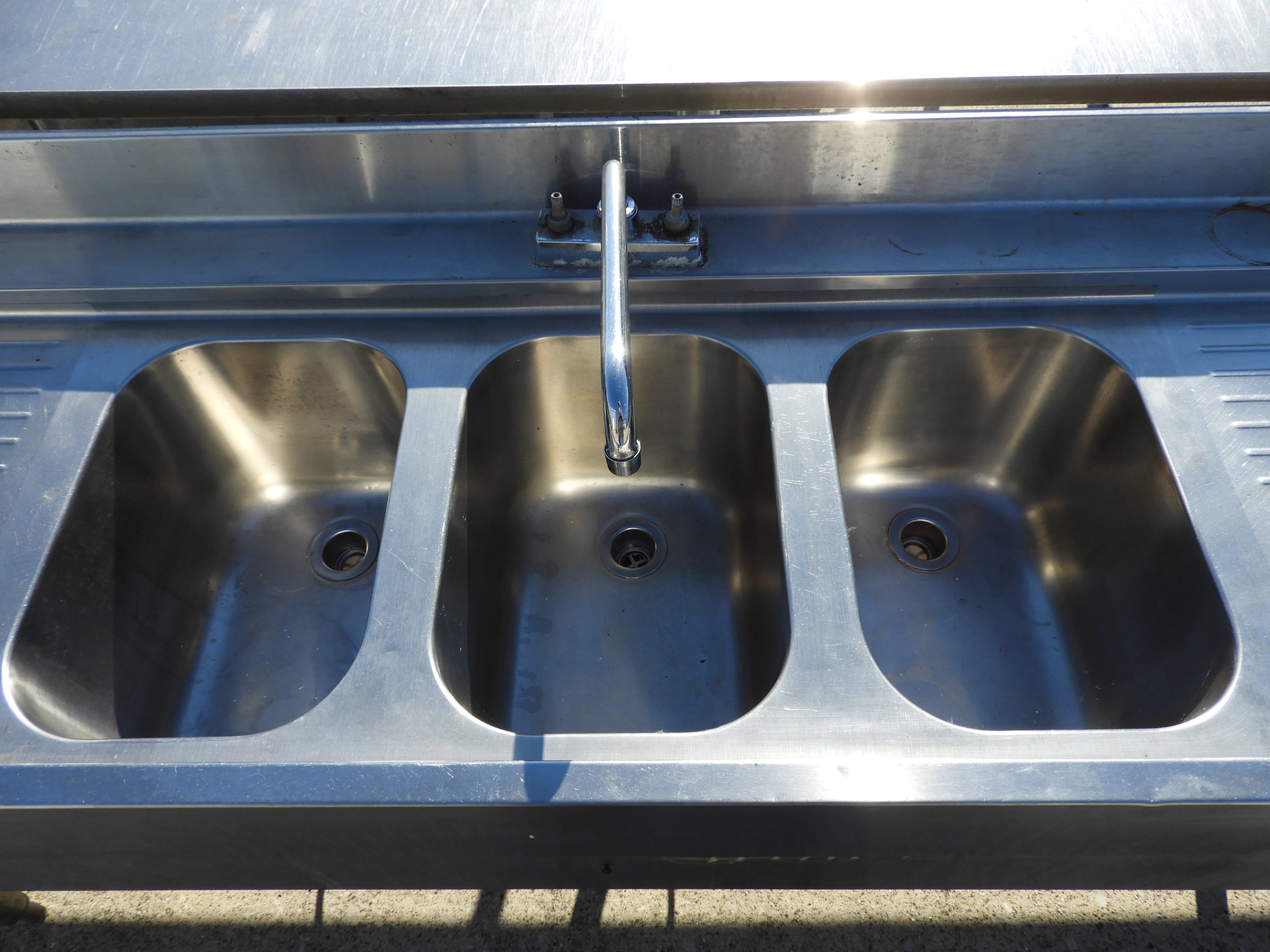 Used Eagle Under bar Stainless Steel Commercial 3 Compartment Sink - SS26