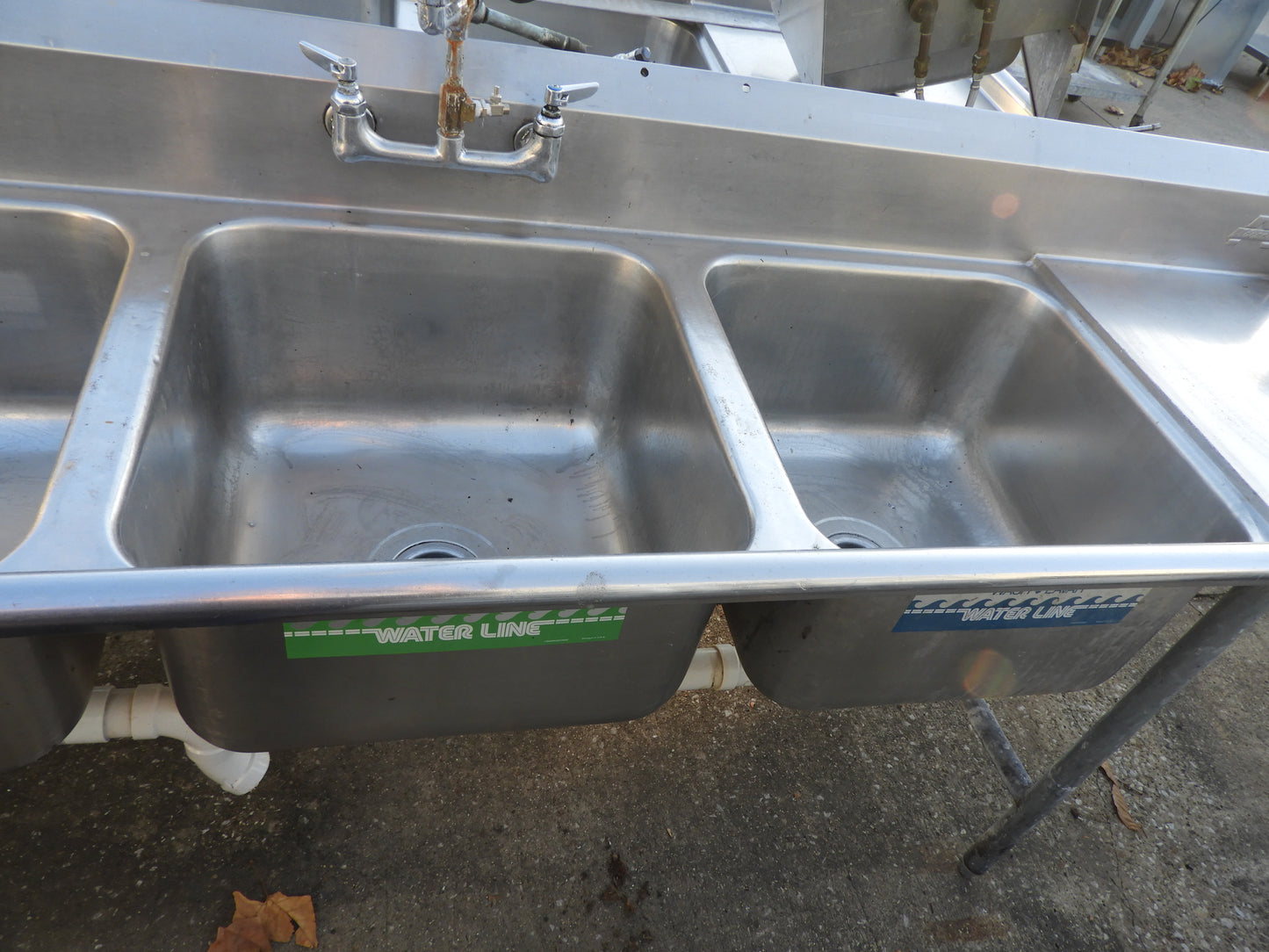 Advance Tabco 3 Compartment Stainless Steel Commercial Sink - SS24