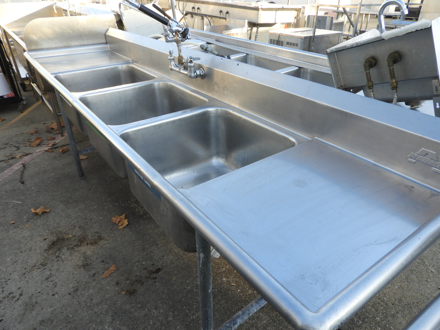 Advance Tabco 3 Compartment Stainless Steel Commercial Sink - SS24