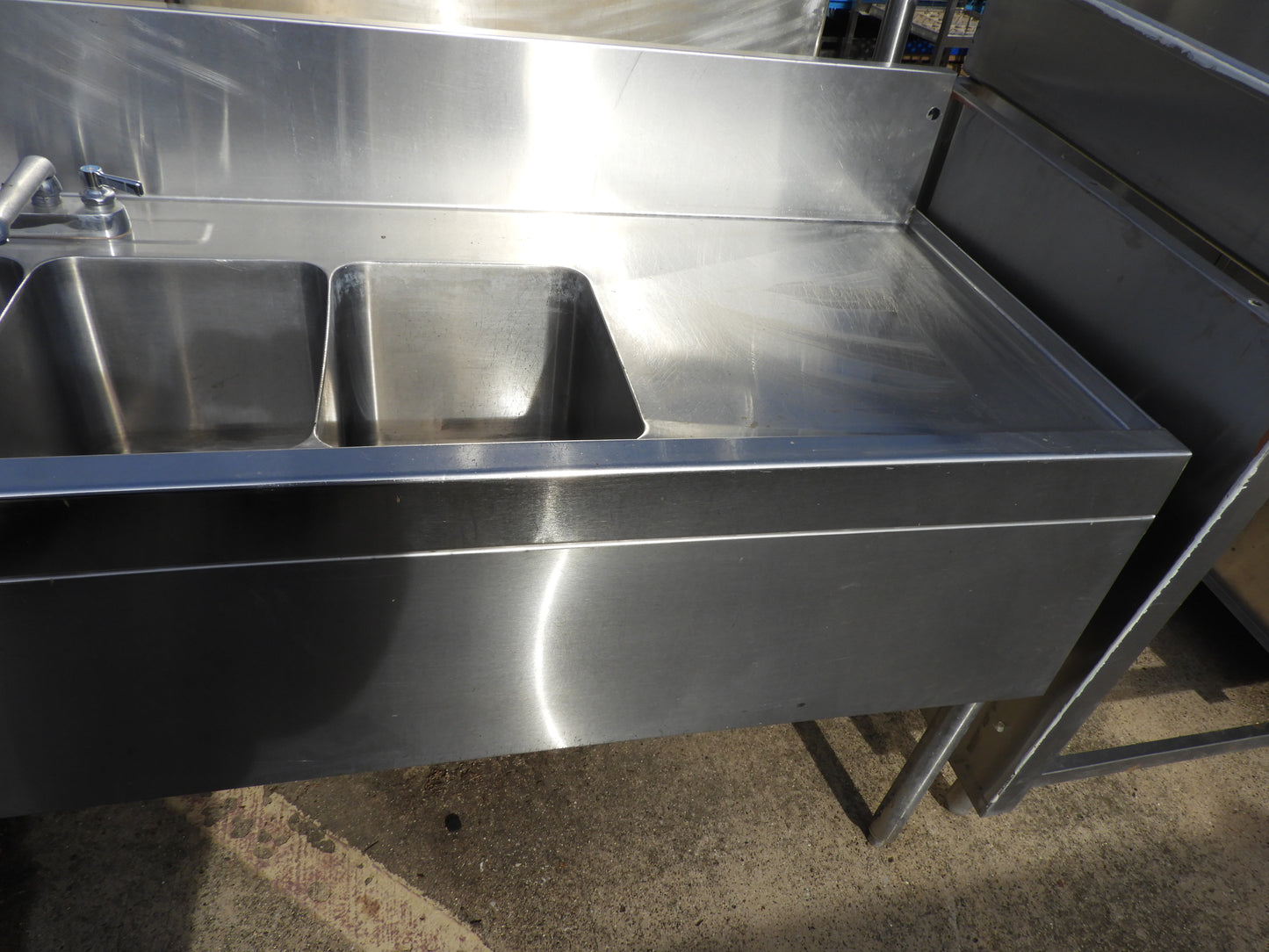 Glastender 4 Compartment Under Bar Stainless Steel Commercial sink 84"W X 24"D - SS19