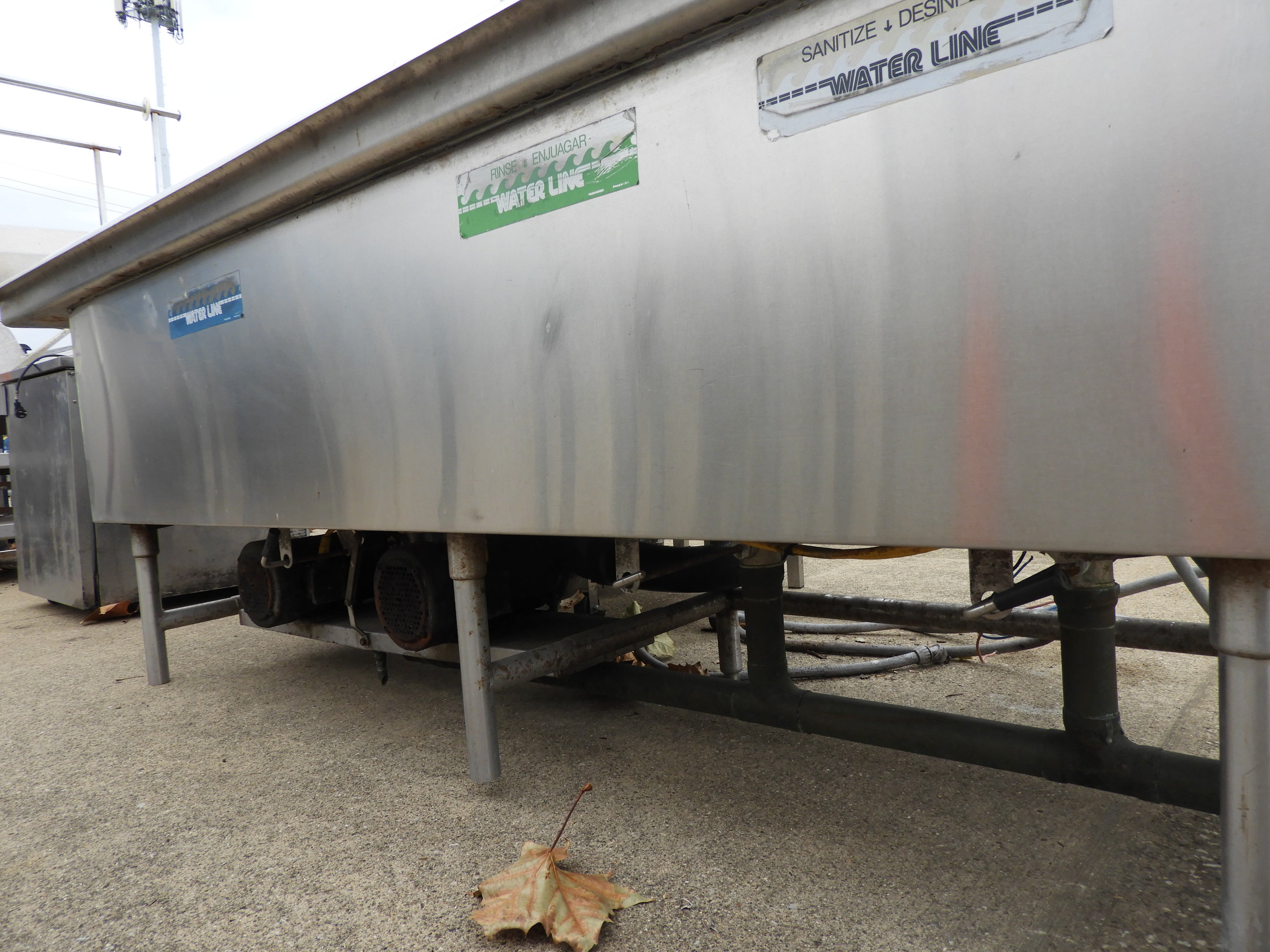 Used 3 Compartment Stainless Steel Commercial Sink with Twist Drains and X-Stream Wash - SS18