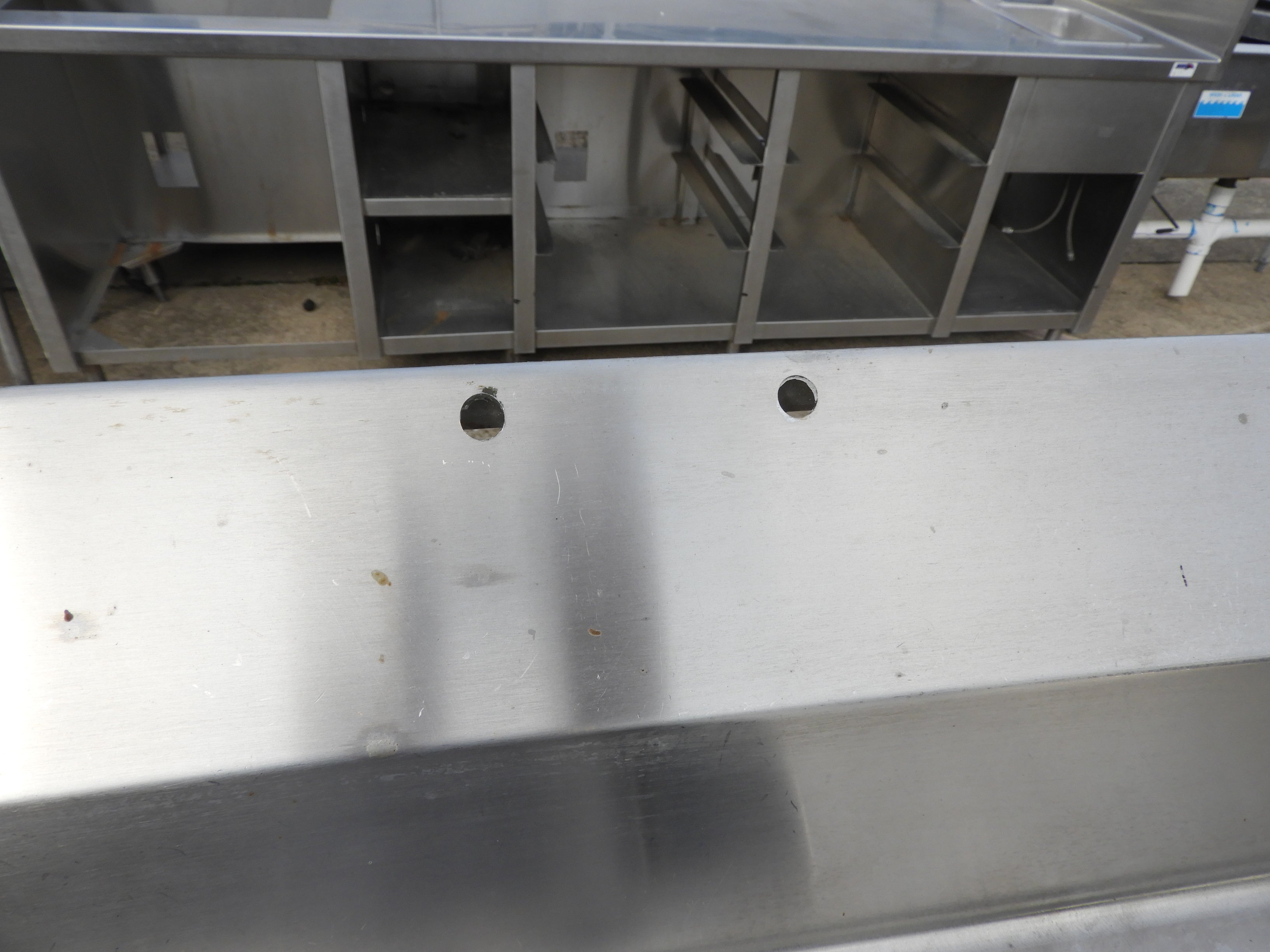 Used 3 Compartment Stainless Steel Commercial Sink with Twist Drains and X-Stream Wash - SS18