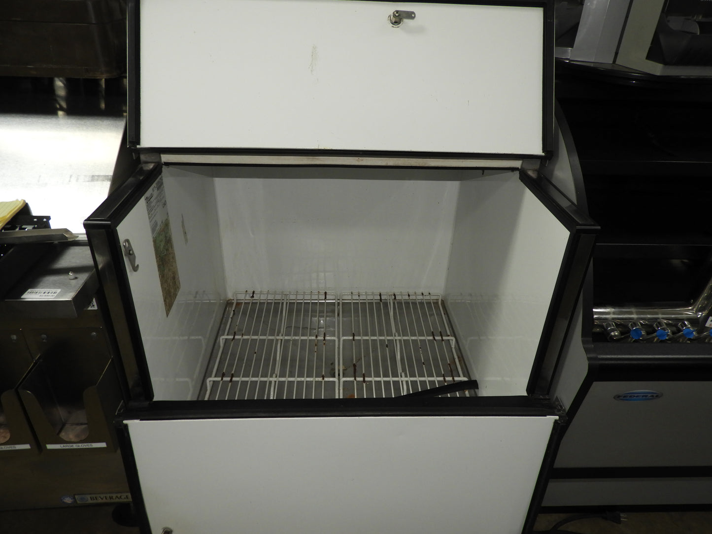 Used True TMC-34-SS-HC School Cafeteria Milk Cooler w/ Top & Side Access