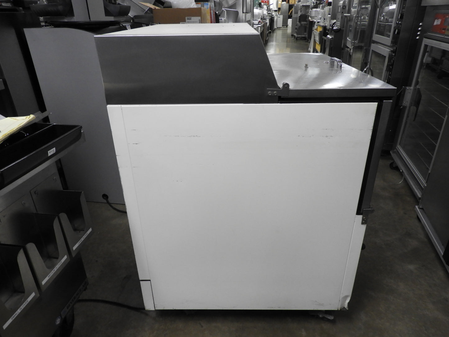 Used True TMC-34-SS-HC School Cafeteria Milk Cooler w/ Top & Side Access