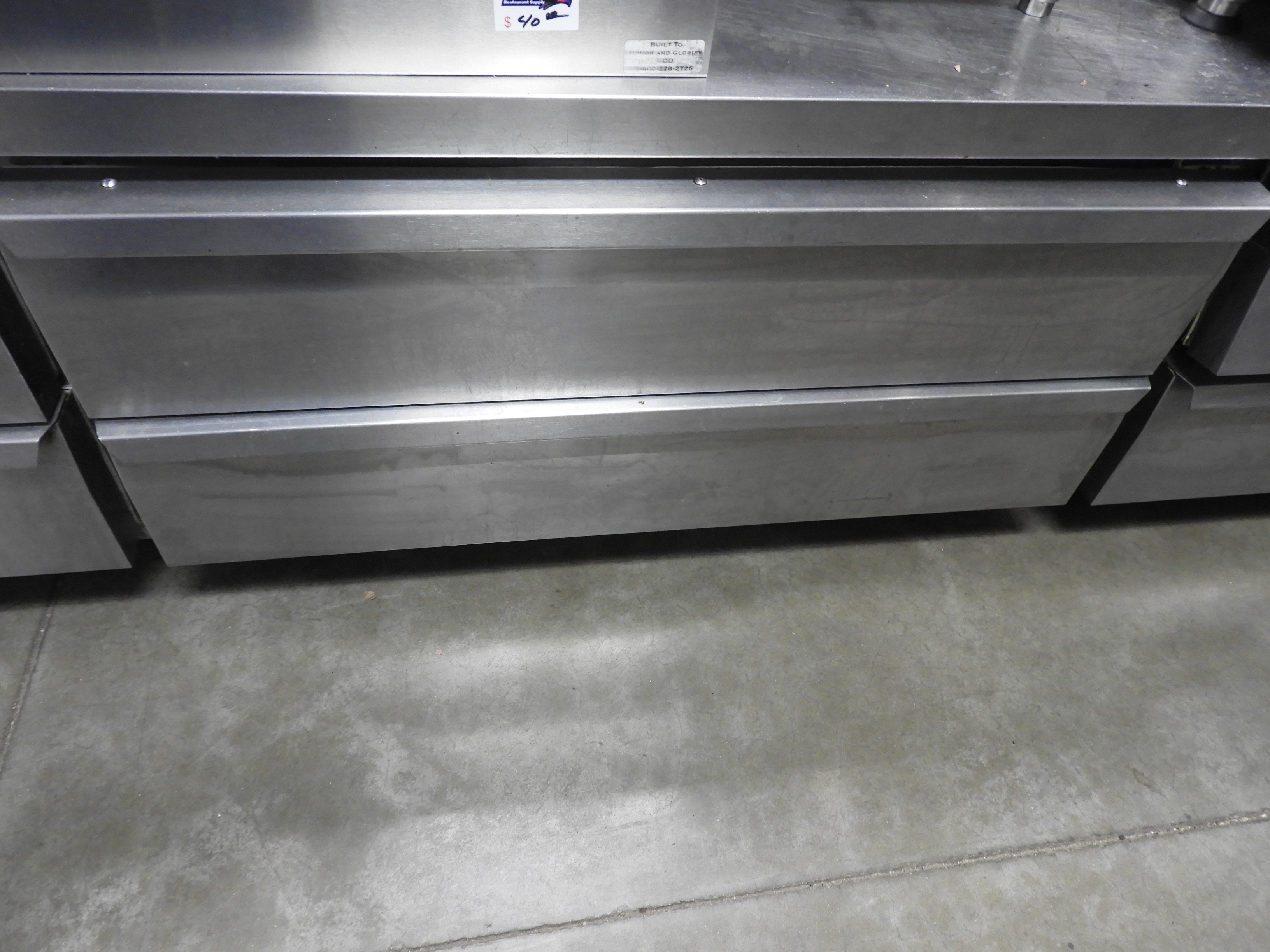 Used Continental D108GN 108"x35"x26" 6 Drawer  Commercial Chef Base As Is