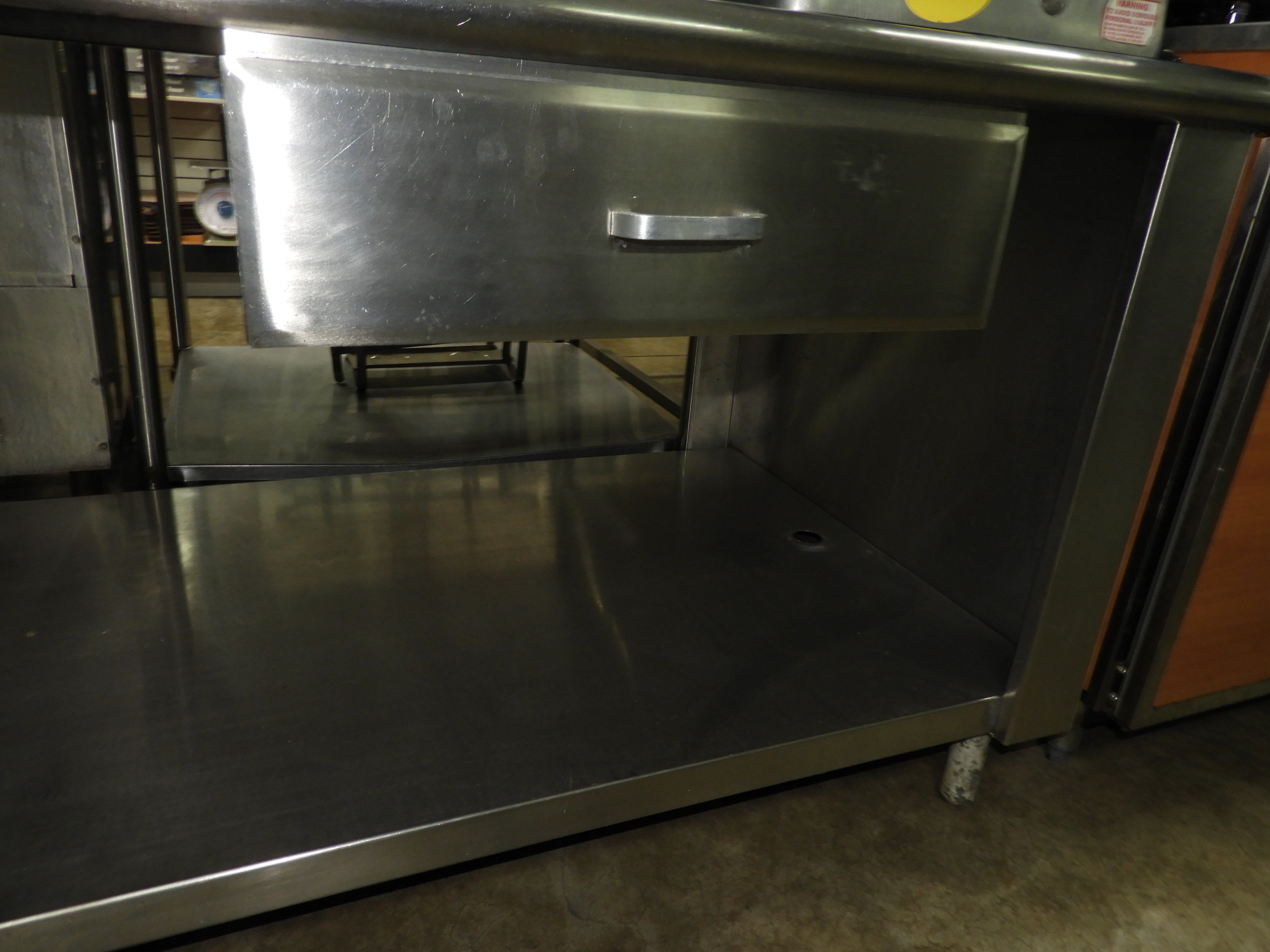 Used Commercial Stainless Steel Table with 2 Drawers