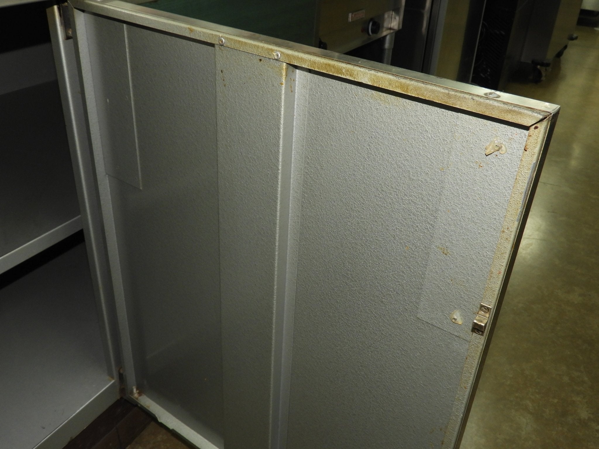 Used 3 Door Green Storage Cabinet - Falcon Restaurant Supply - 4