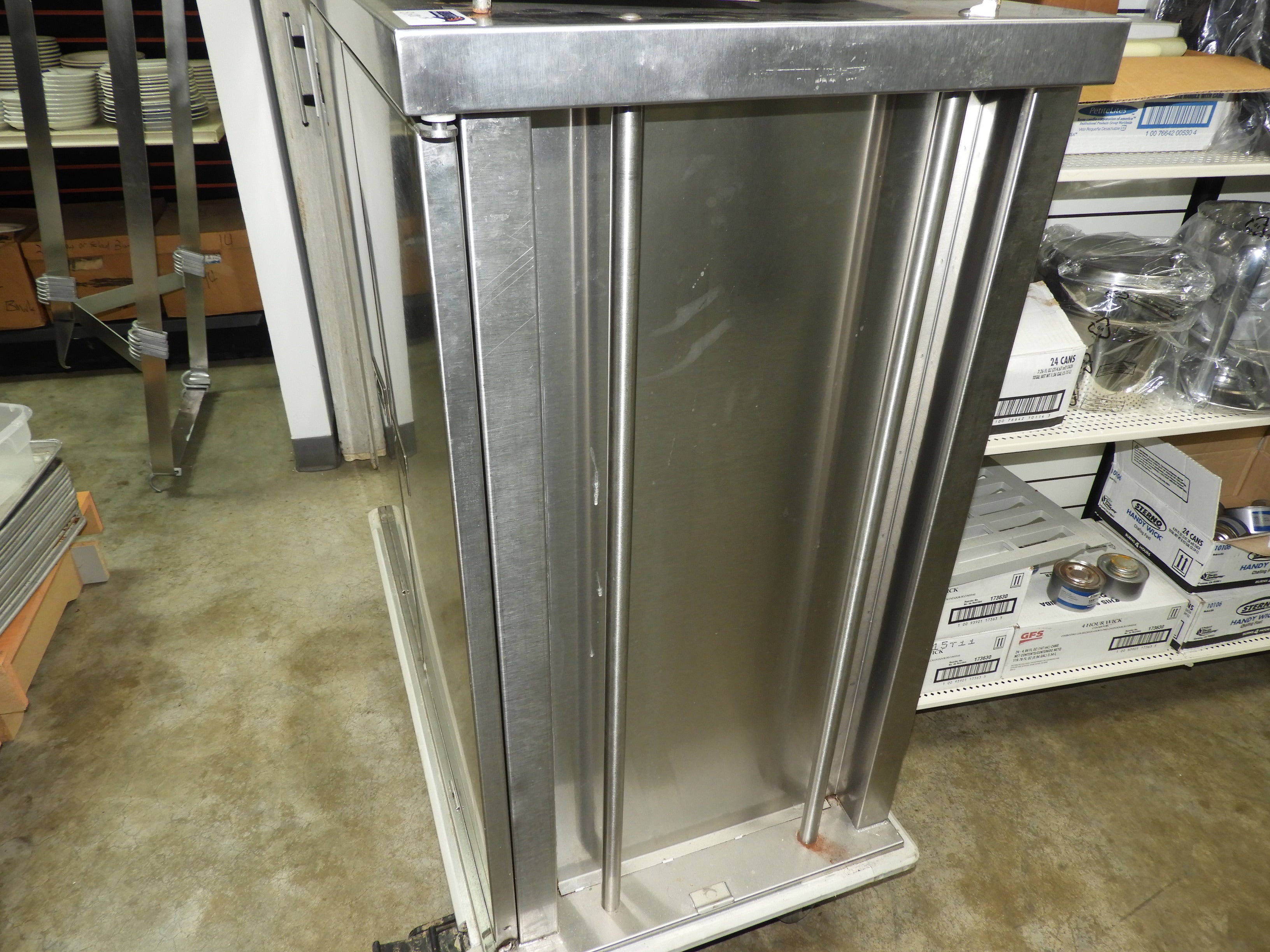 Used Stainless Steel Holding Cabinet With Caster Wheels