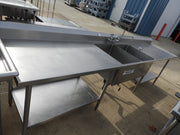 Used Remco 2 Compartment Commercial Stainless Steel Sink with Twist Drains - SS16 - Falcon Restaurant Supply - 1