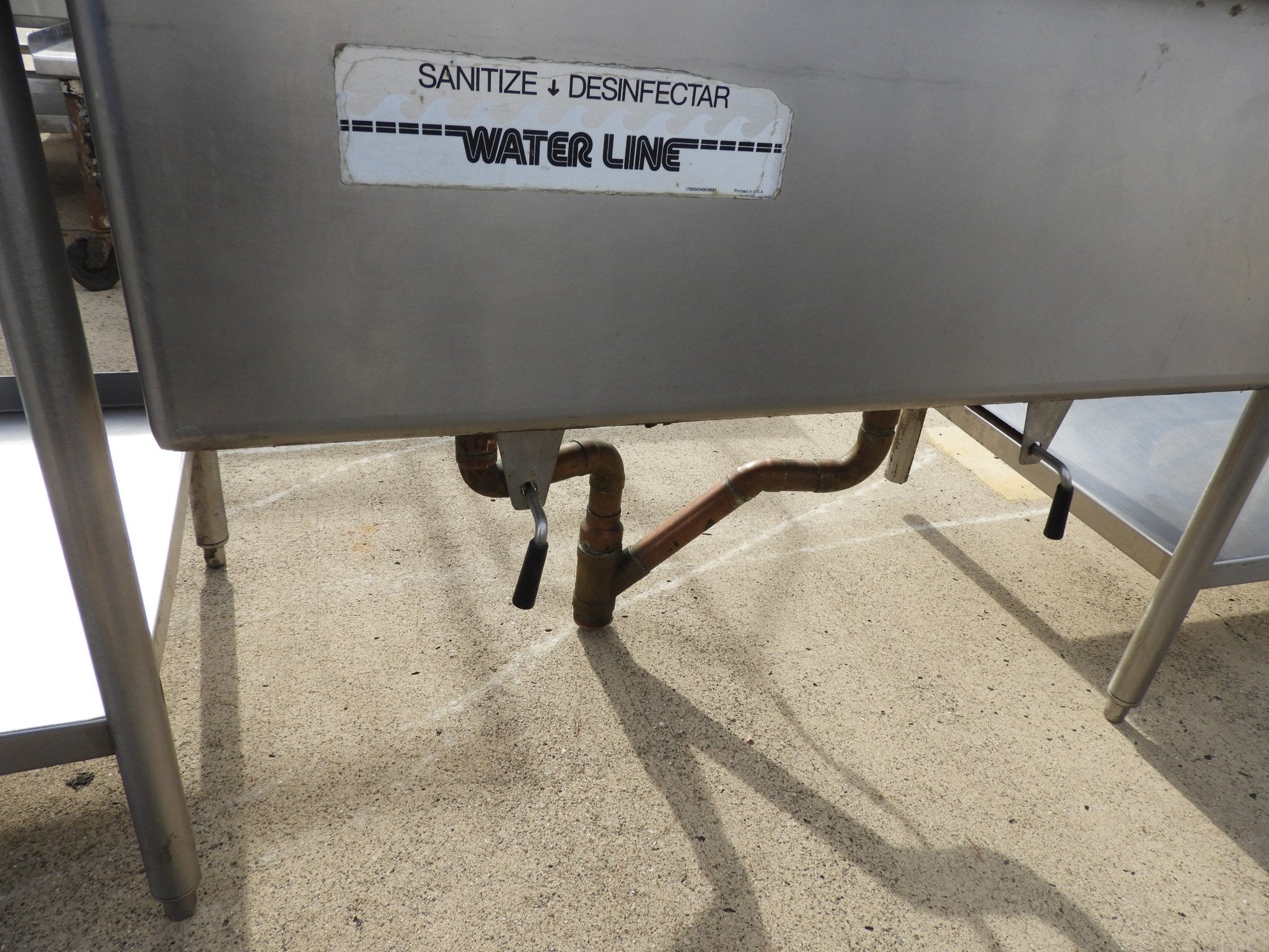 Used Remco 2 Compartment Commercial Stainless Steel Sink with Twist Drains - SS16 - Falcon Restaurant Supply - 7