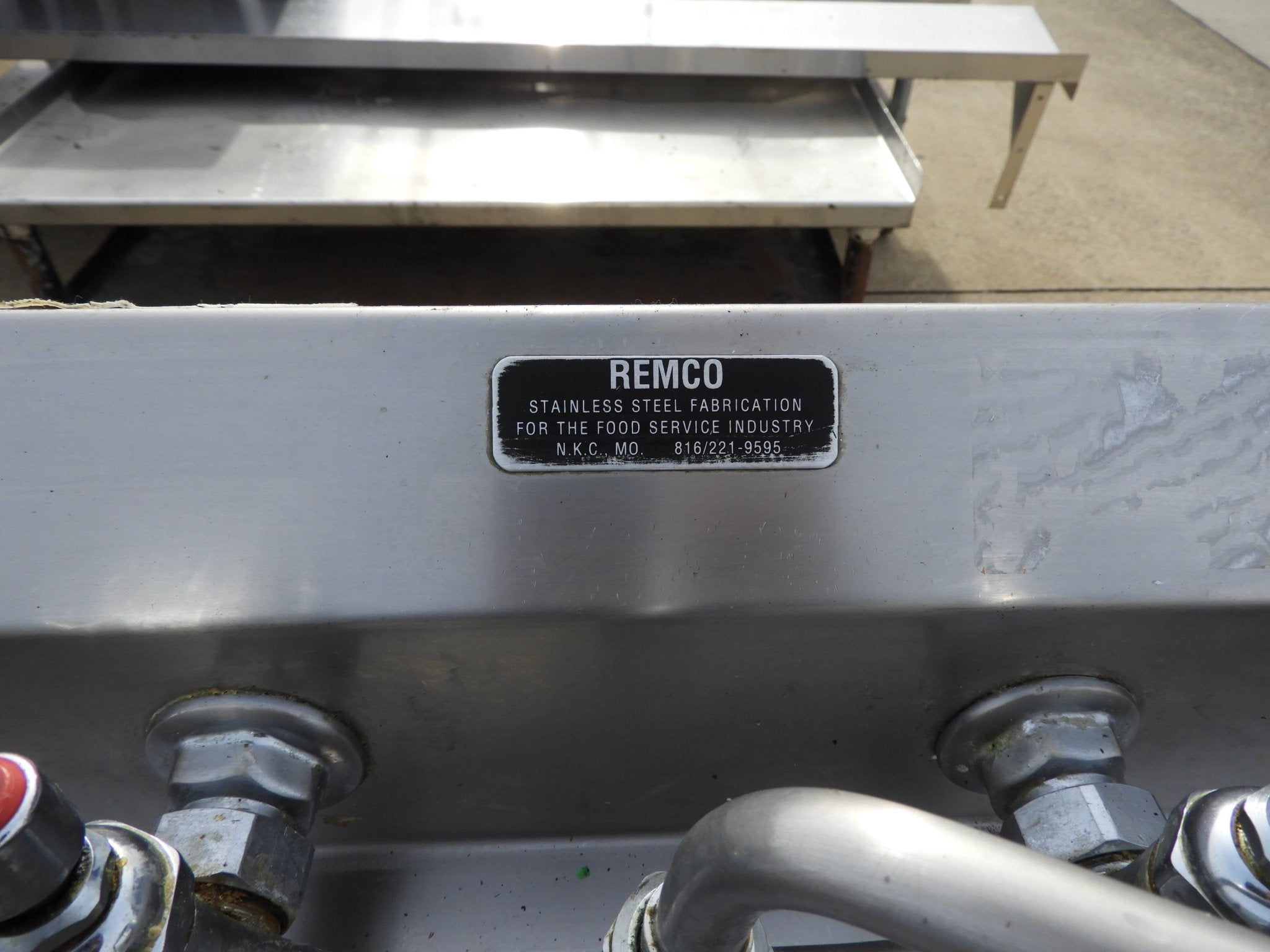 Used Remco 2 Compartment Commercial Stainless Steel Sink with Twist Drains - SS16 - Falcon Restaurant Supply - 9
