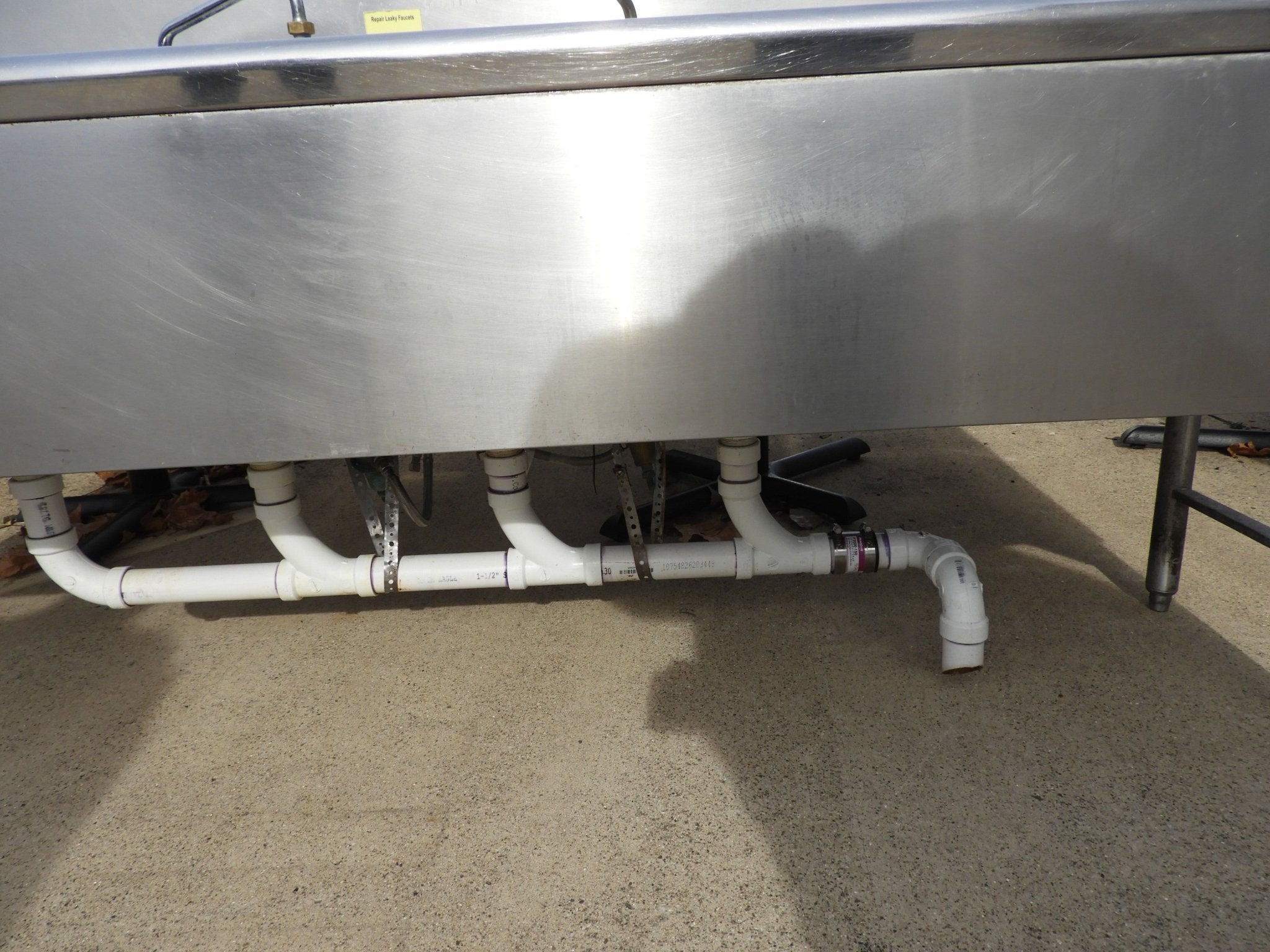 Used Under Counter 4 Compartment Stainless Steel Commercial Bar Sink - SS15 - Falcon Restaurant Supply - 8