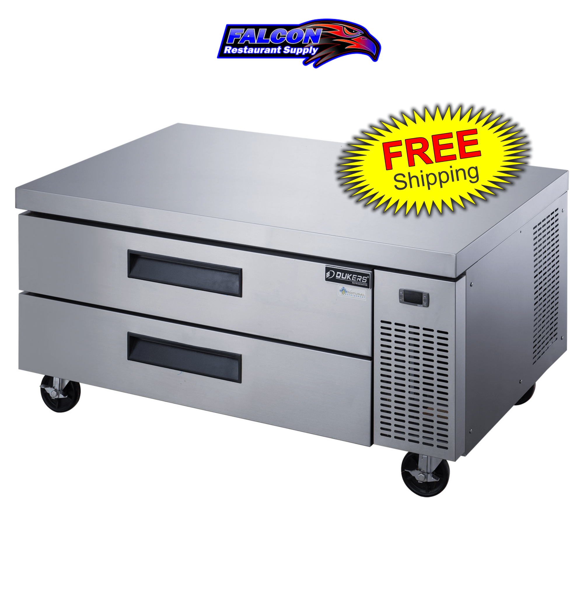 New Dukers DCB52 - D2 Chef Base Refrigerator with 2 Drawers - Falcon Restaurant Supply - 1