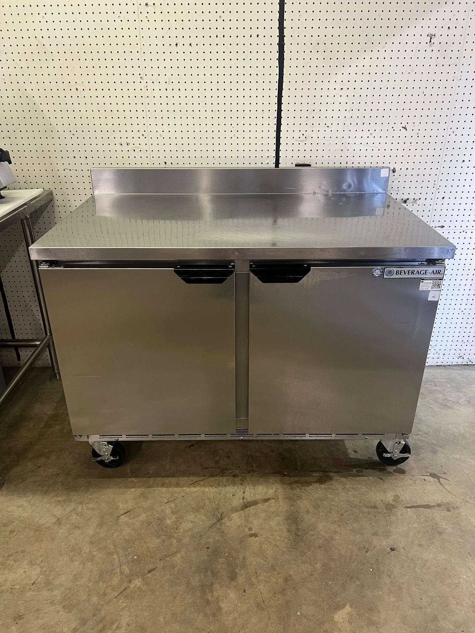 Used Beverage - Air WTF48A - FIP 2 Door Stainless Steel Worktop Freezer 115V - Falcon Restaurant Supply - 1