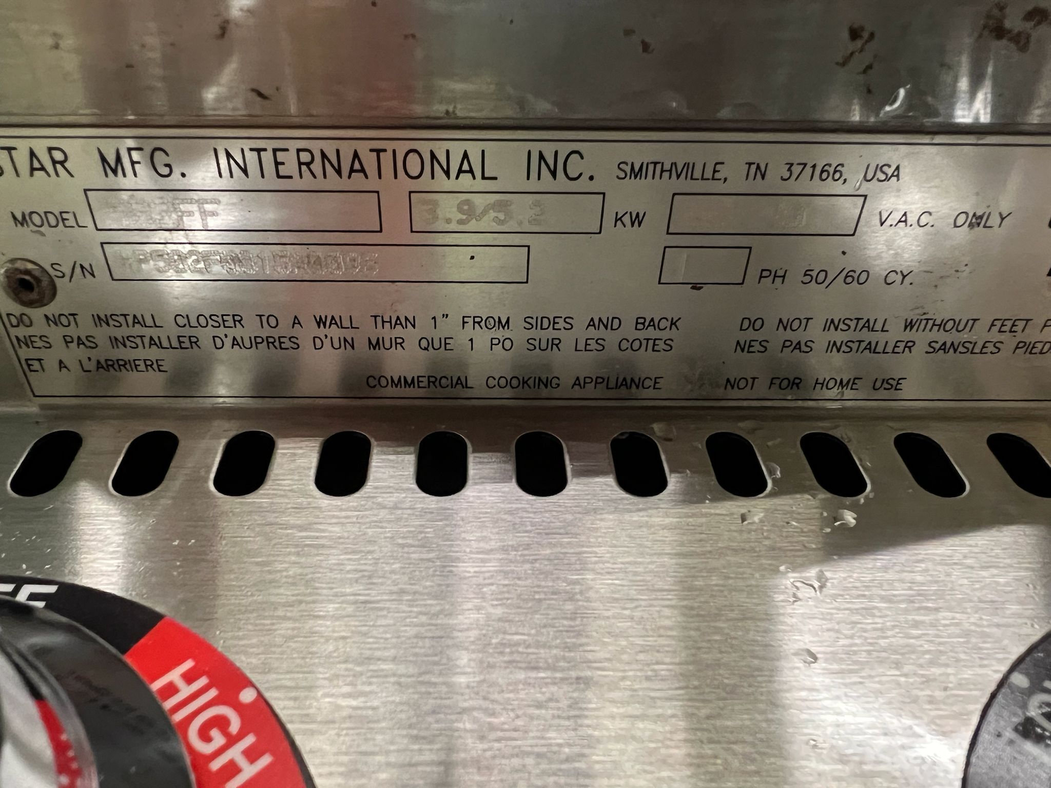 Used Star 502FF 2 Burner Countertop Range with Solid Burners - 208V 1Ph