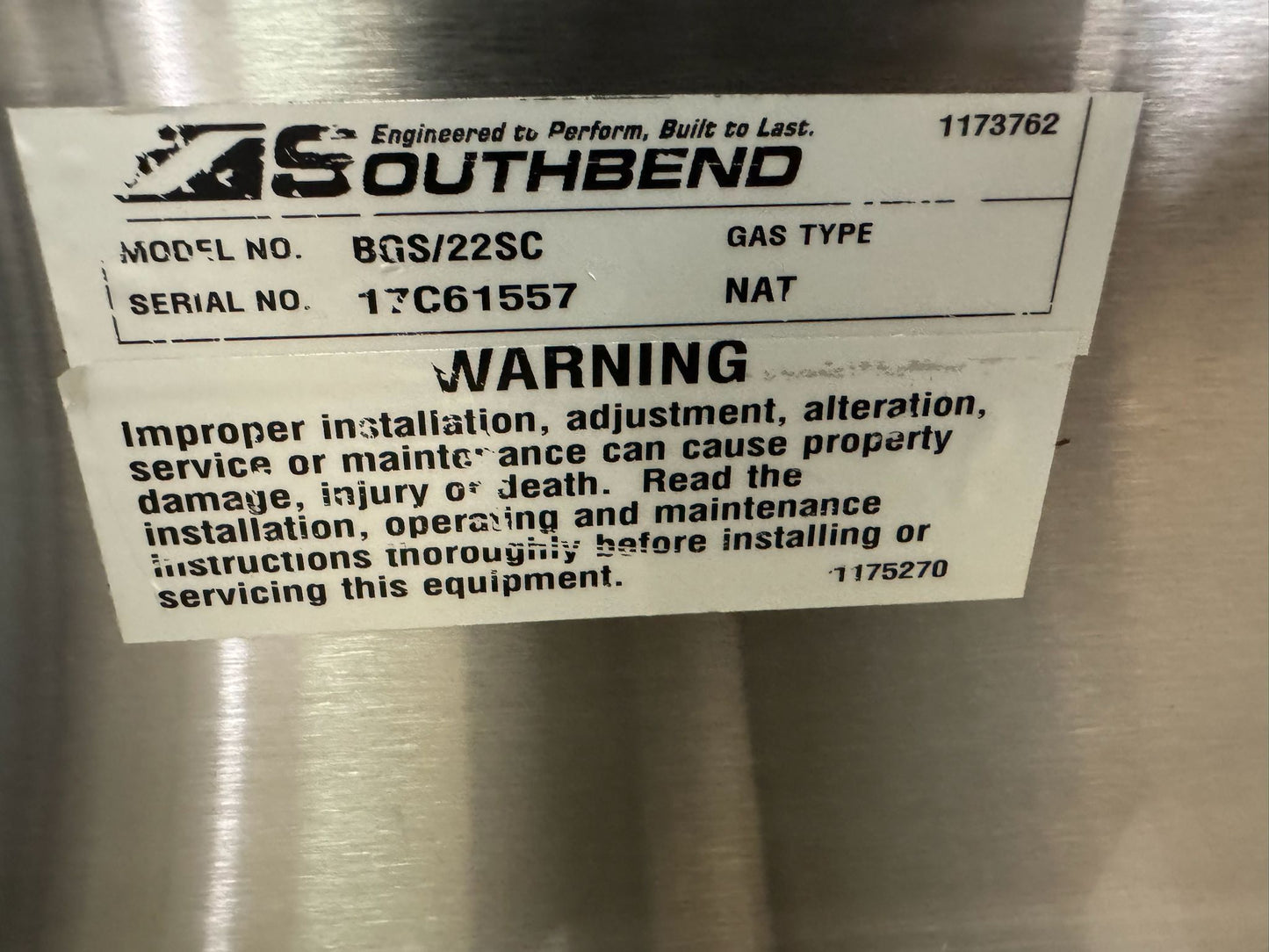 Used Southbend BGS/22SC Natural Gas Double Stack Convection Oven