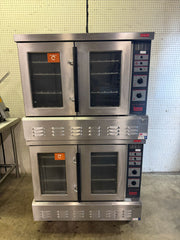 Used Lang GCCO - T ACCU - TEMP Natural Gas Double Stack Convection Oven - Falcon Restaurant Supply - 1