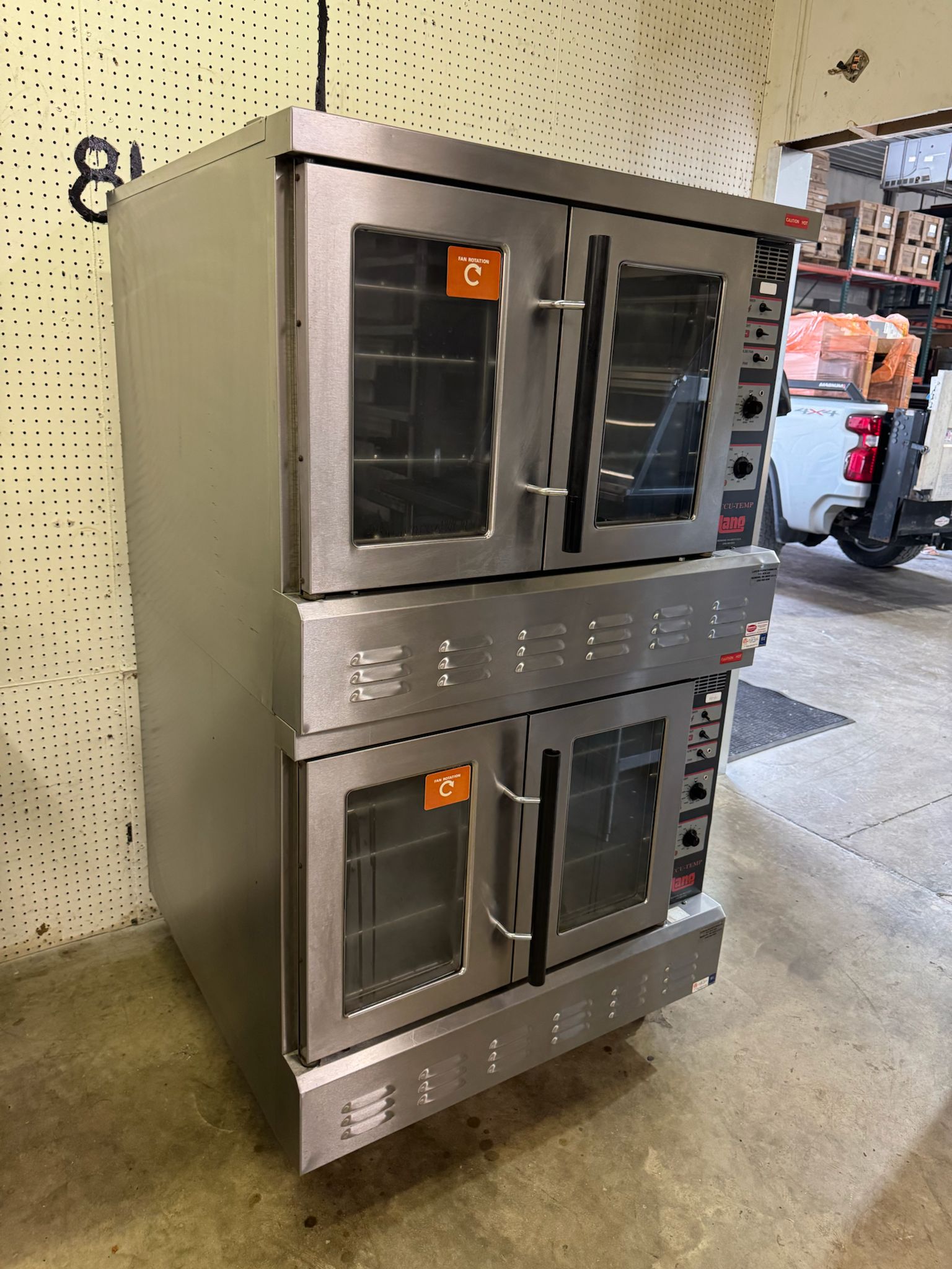 Used Lang GCCO - T ACCU - TEMP Natural Gas Double Stack Convection Oven - Falcon Restaurant Supply - 4