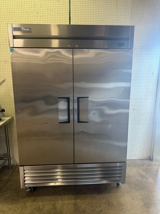 Used 2021 True T-49-HC Stainless Steel Solid 2 Door Reach-In Refrigerator 115V