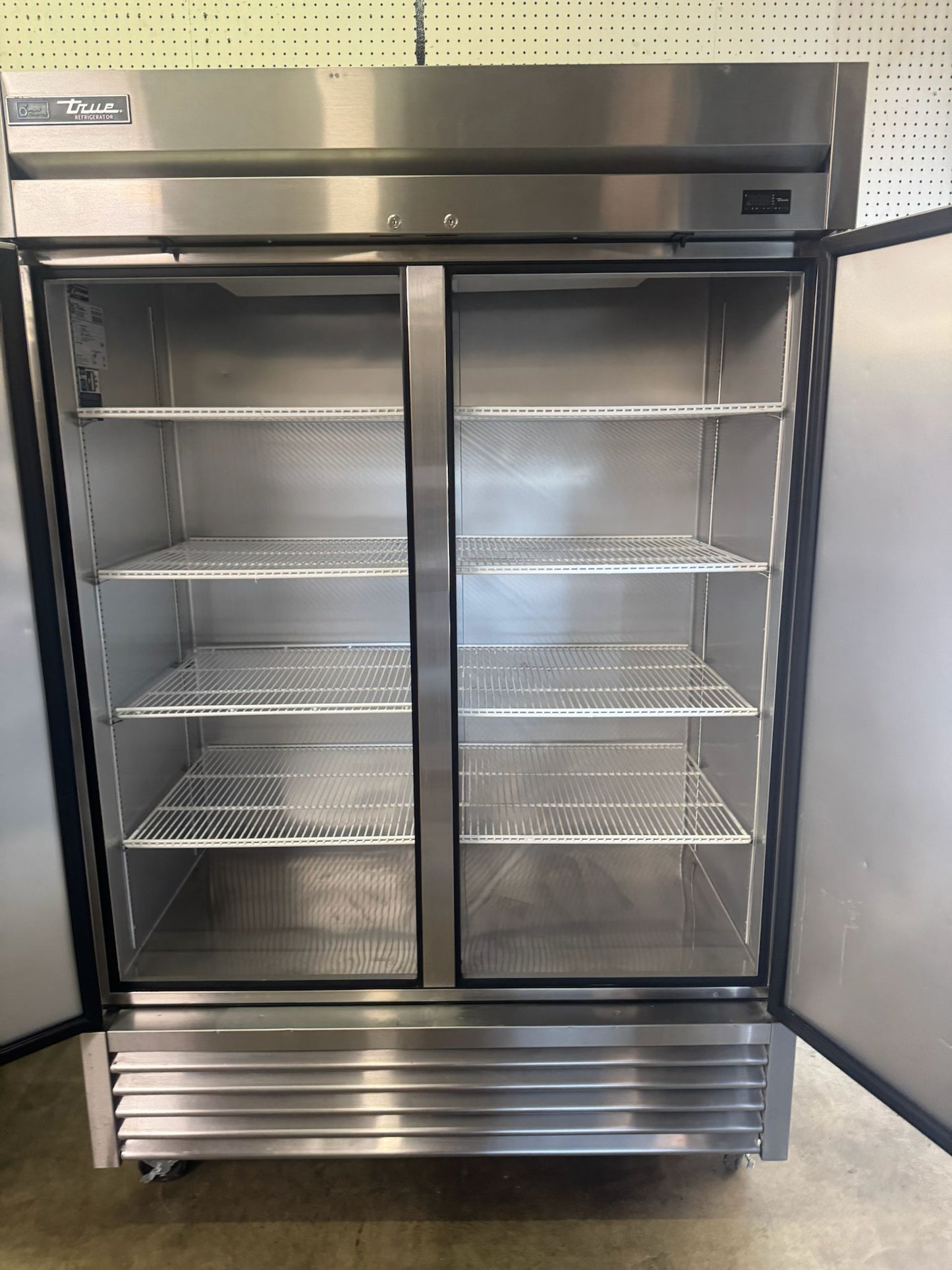 Used 2021 True T-49-HC Stainless Steel Solid 2 Door Reach-In Refrigerator 115V