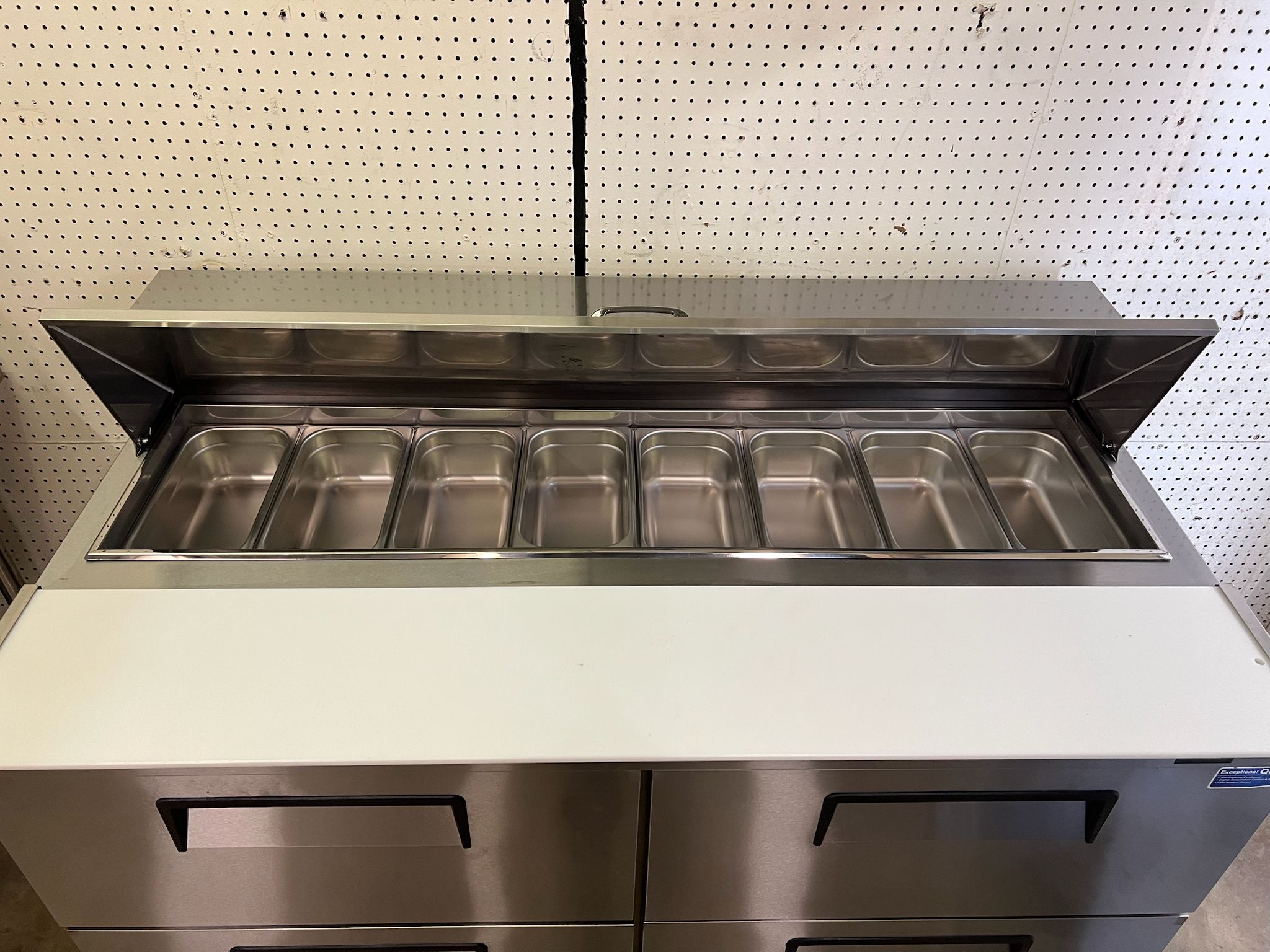 Used Turbo Air TST-60SD-D4-N 60" 4 Drawer Refrigerated Sandwich Prep Table 120V - WO1