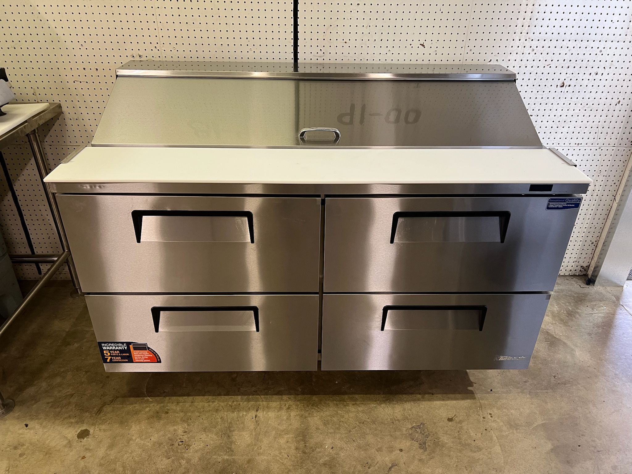 Used Turbo Air TST-60SD-D4-N 60" 4 Drawer Refrigerated Sandwich Prep Table 120V - WO1