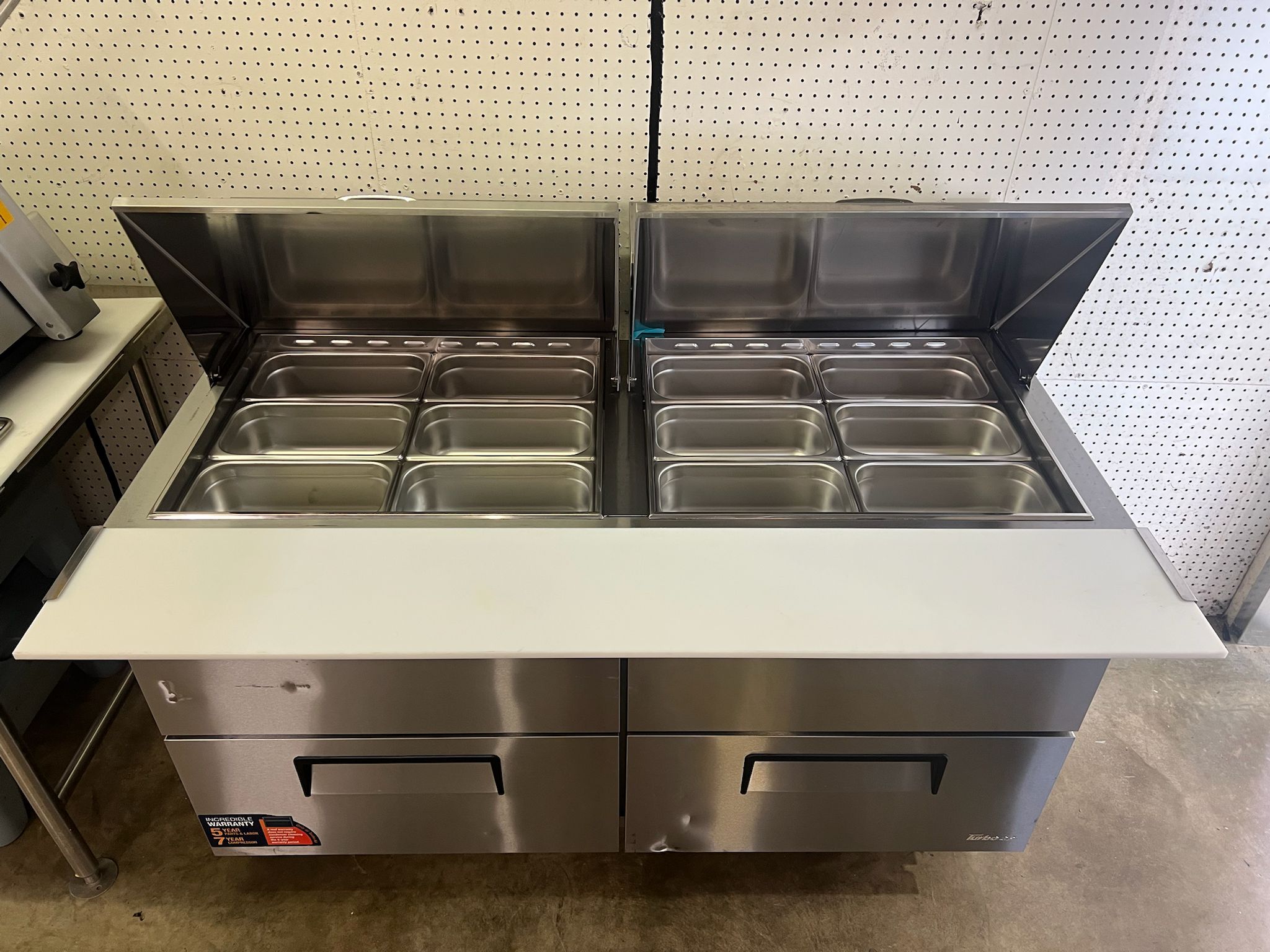 Used 60" Turbo Air TST-60SD-24-D4-N 4 Drawer Refrigerated Prep Table  120V - WO1